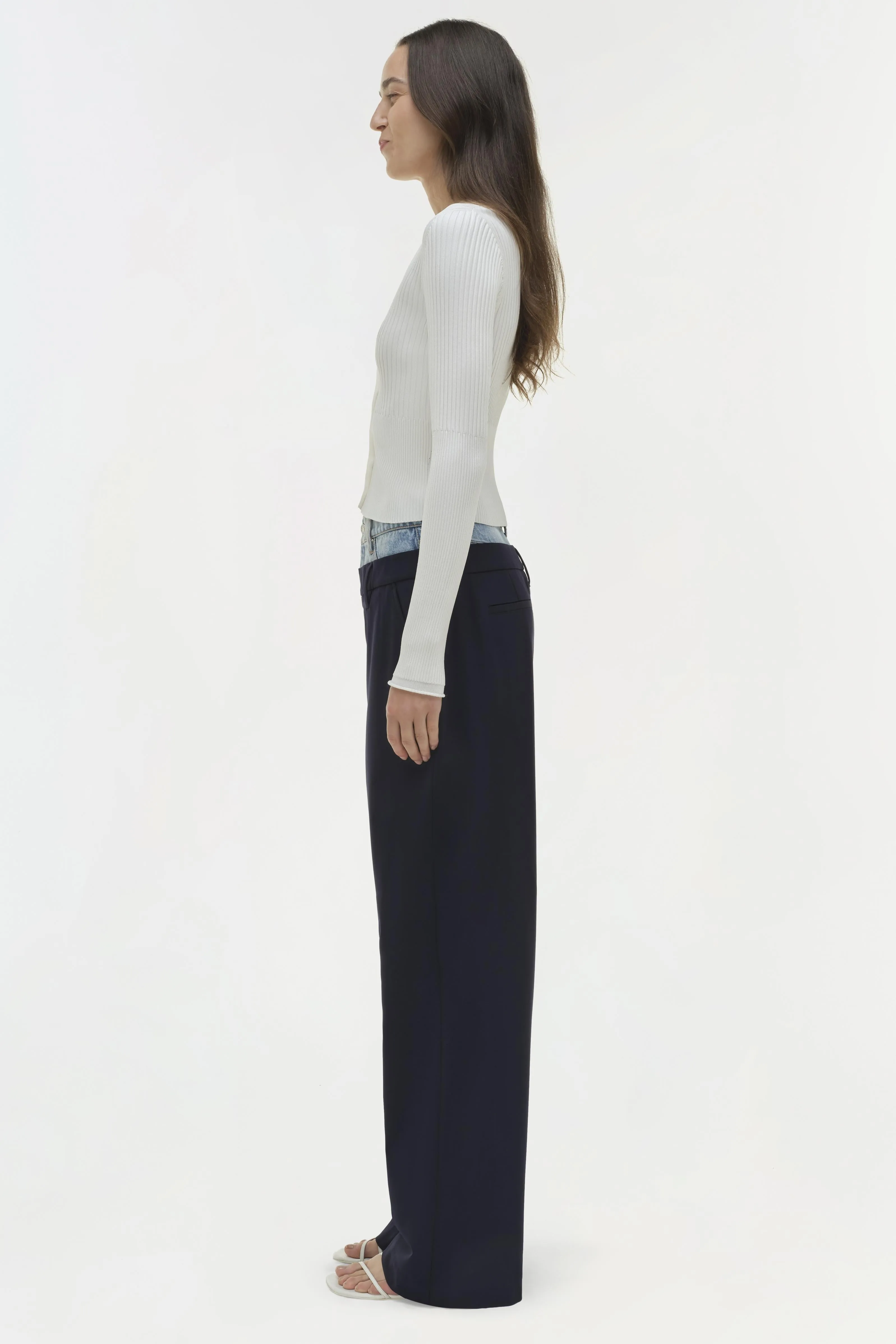 Ophelia Double Waistband Combo Pant sold by Jonathan Simkhai product image thumbnail 4