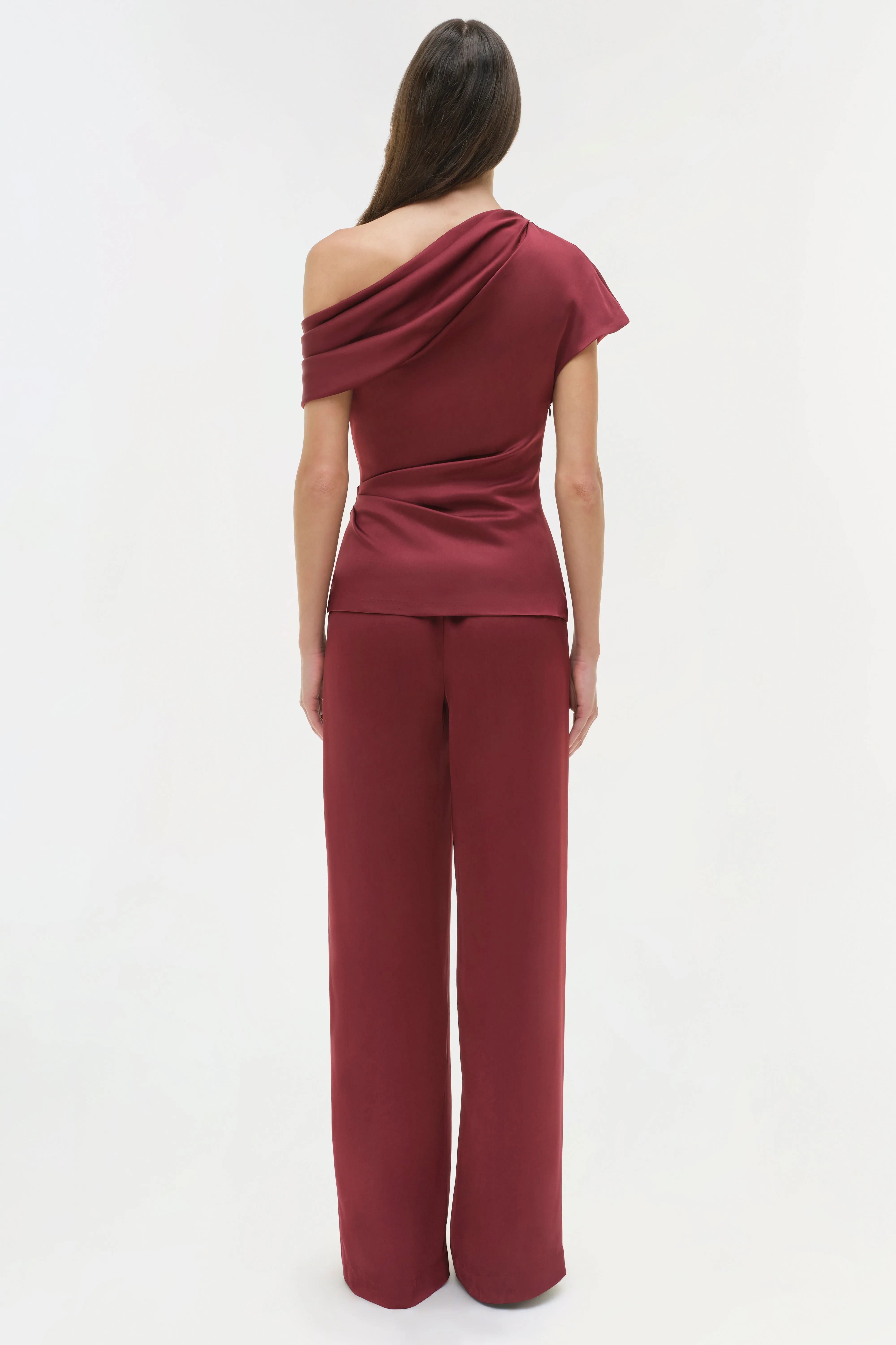 Phoebe Draped Satin Top sold by Jonathan Simkhai product image thumbnail 5