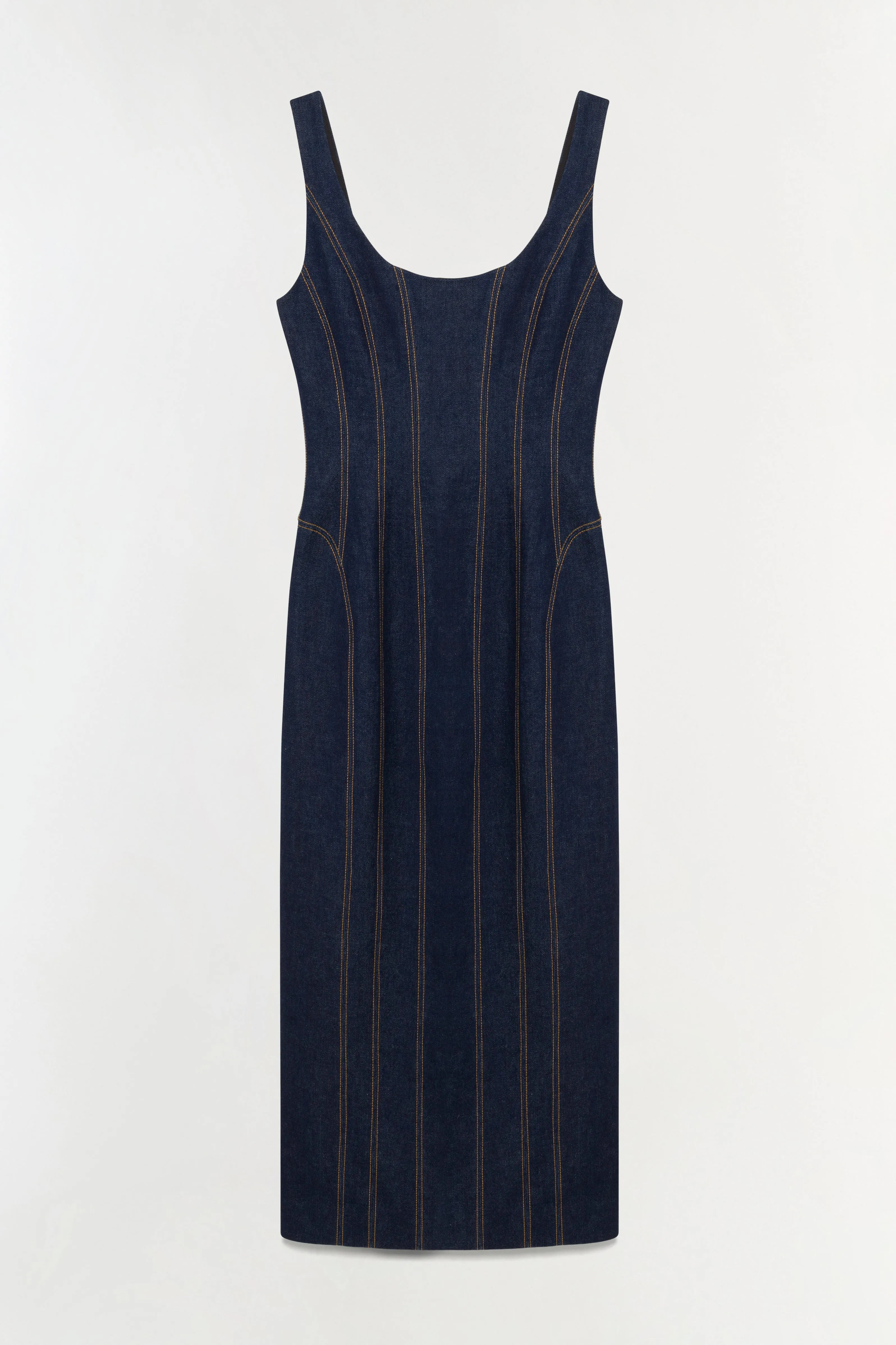 Hallie Denim Midi Dress sold by Jonathan Simkhai