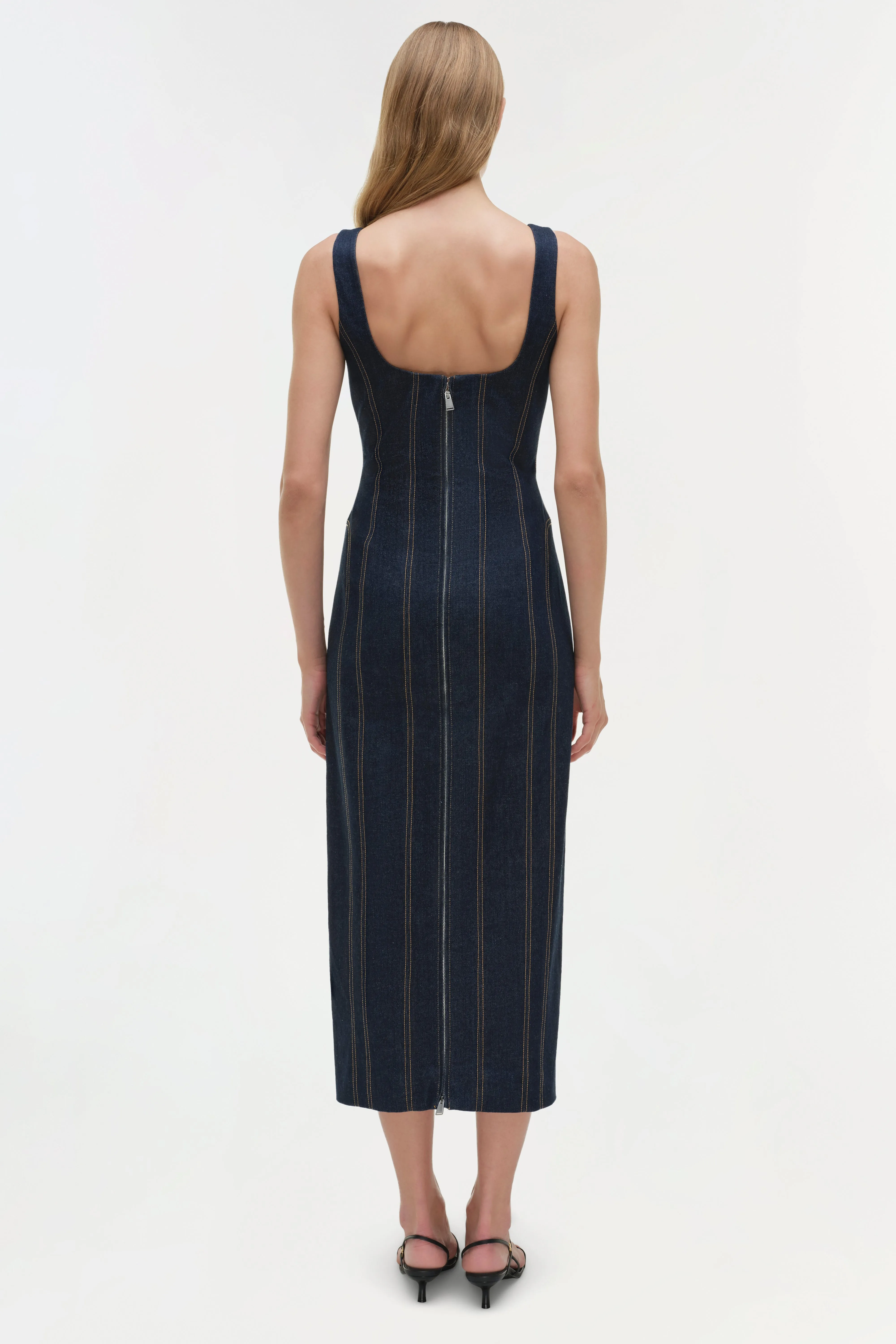 Hallie Denim Midi Dress sold by Jonathan Simkhai product image thumbnail 5