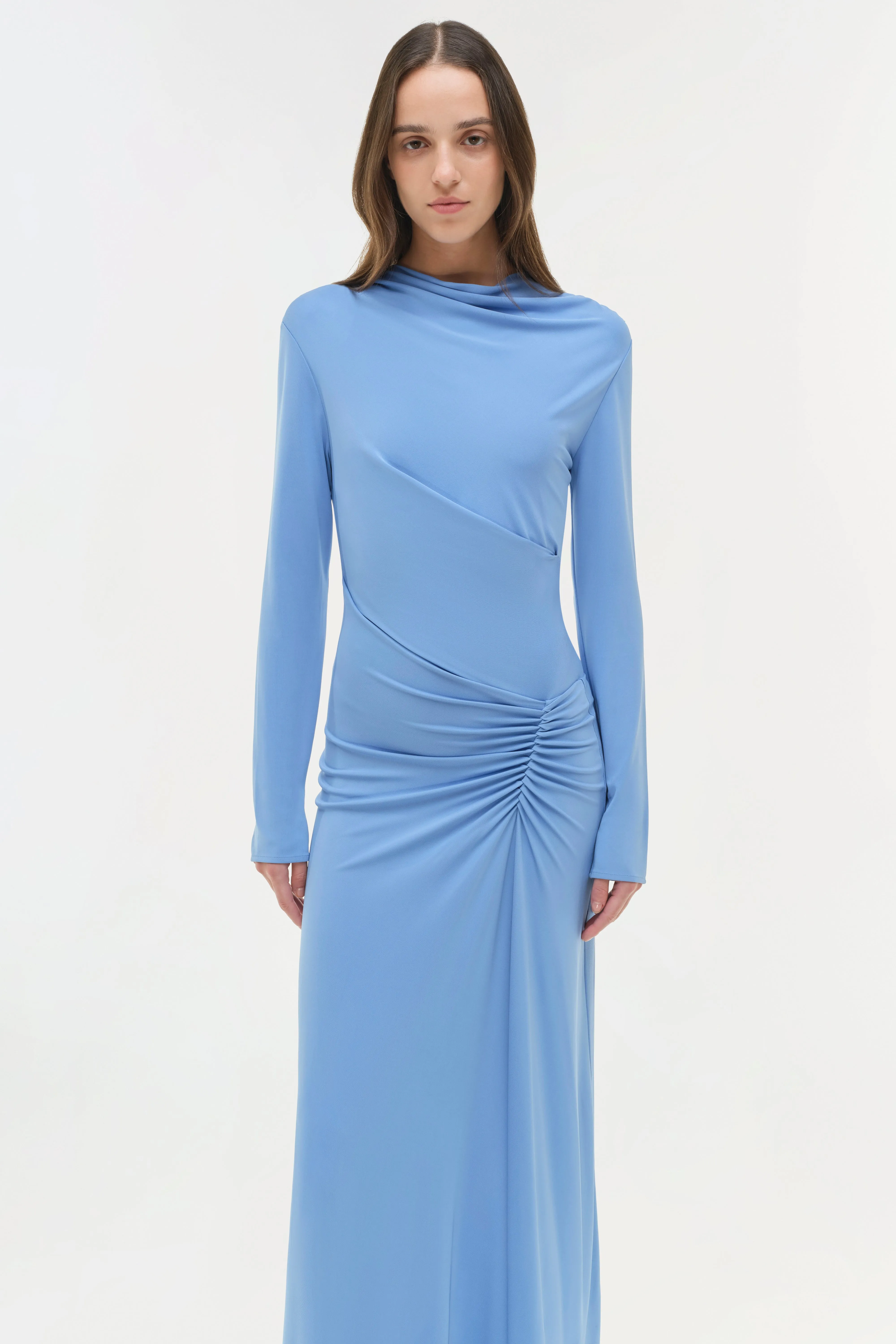 Ferrera Draped Jersey Midi Dress sold by Jonathan Simkhai product image thumbnail 3