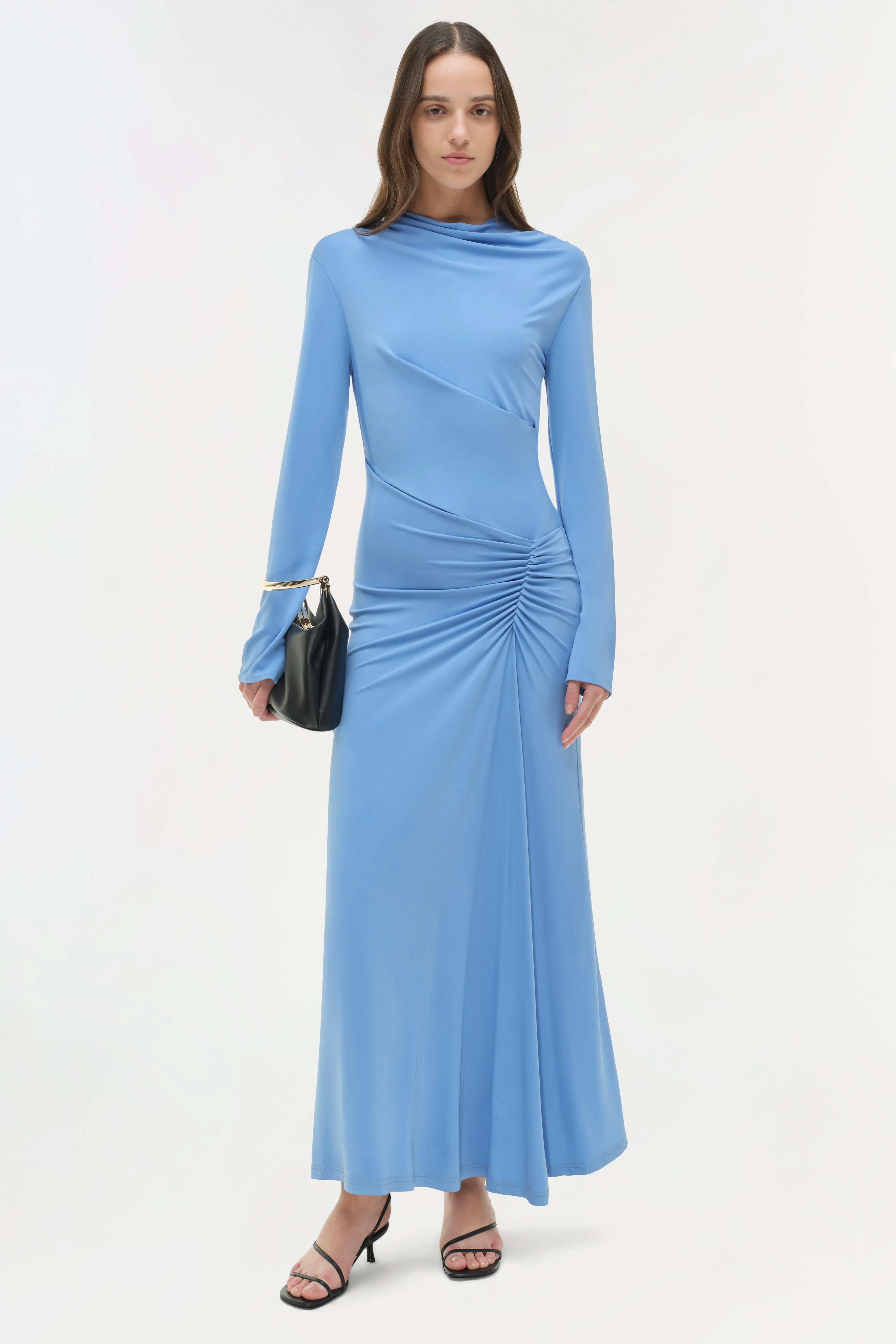 Ferrera Draped Jersey Midi Dress sold by Jonathan Simkhai product image thumbnail 2