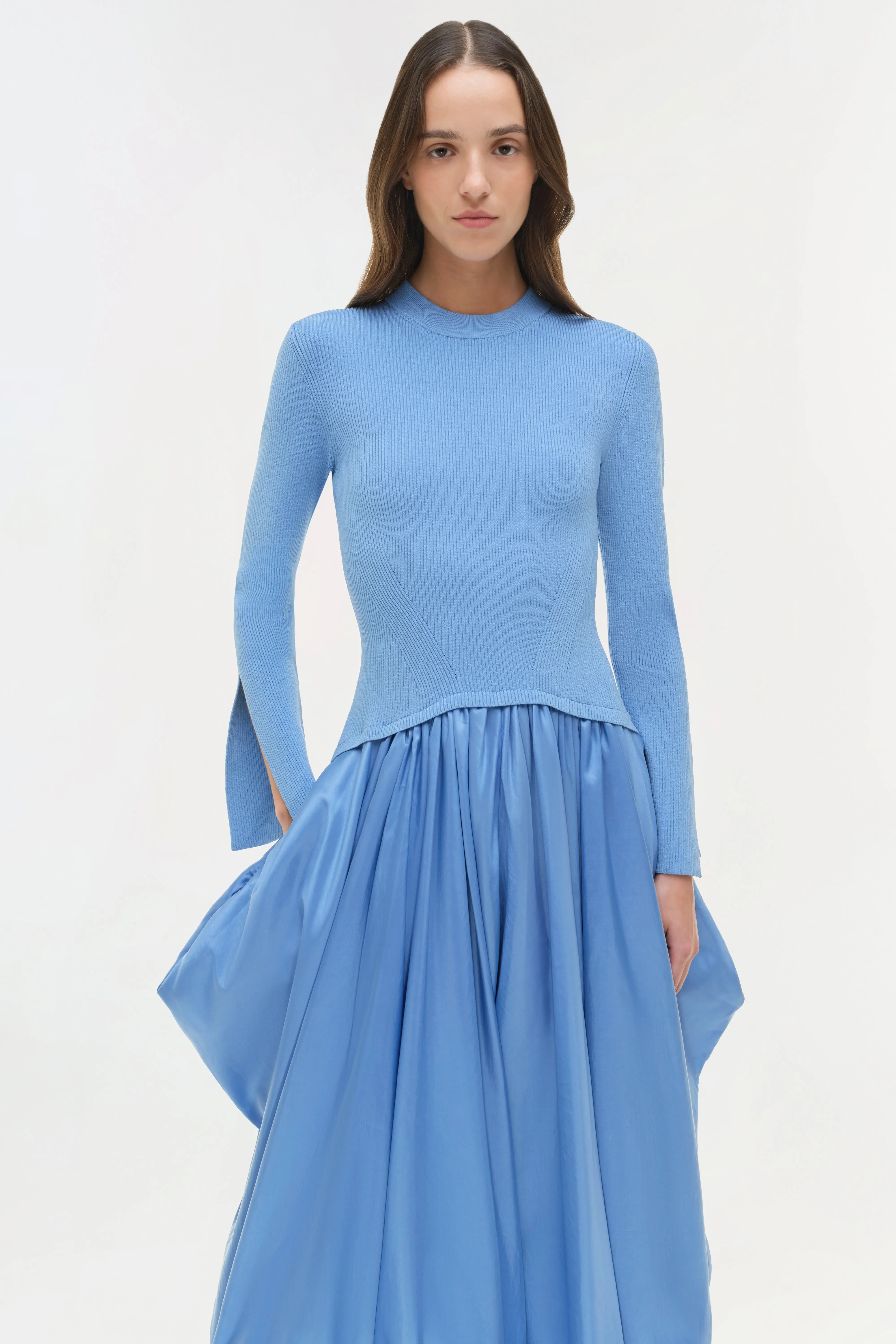 Kenlie Taffeta Knit Midi Dress sold by Jonathan Simkhai product image thumbnail 4