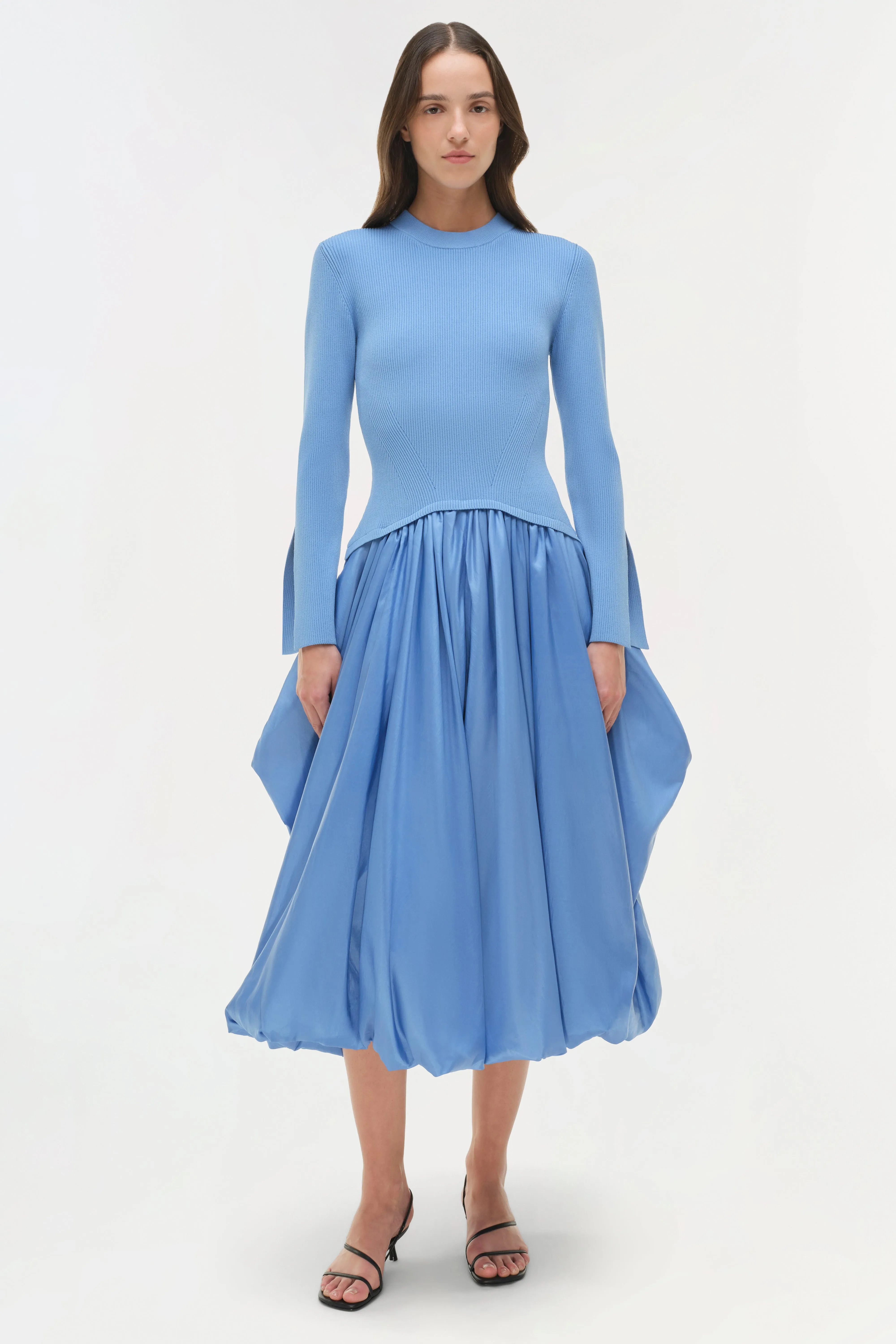 Kenlie Taffeta Knit Midi Dress sold by Jonathan Simkhai product image thumbnail 2