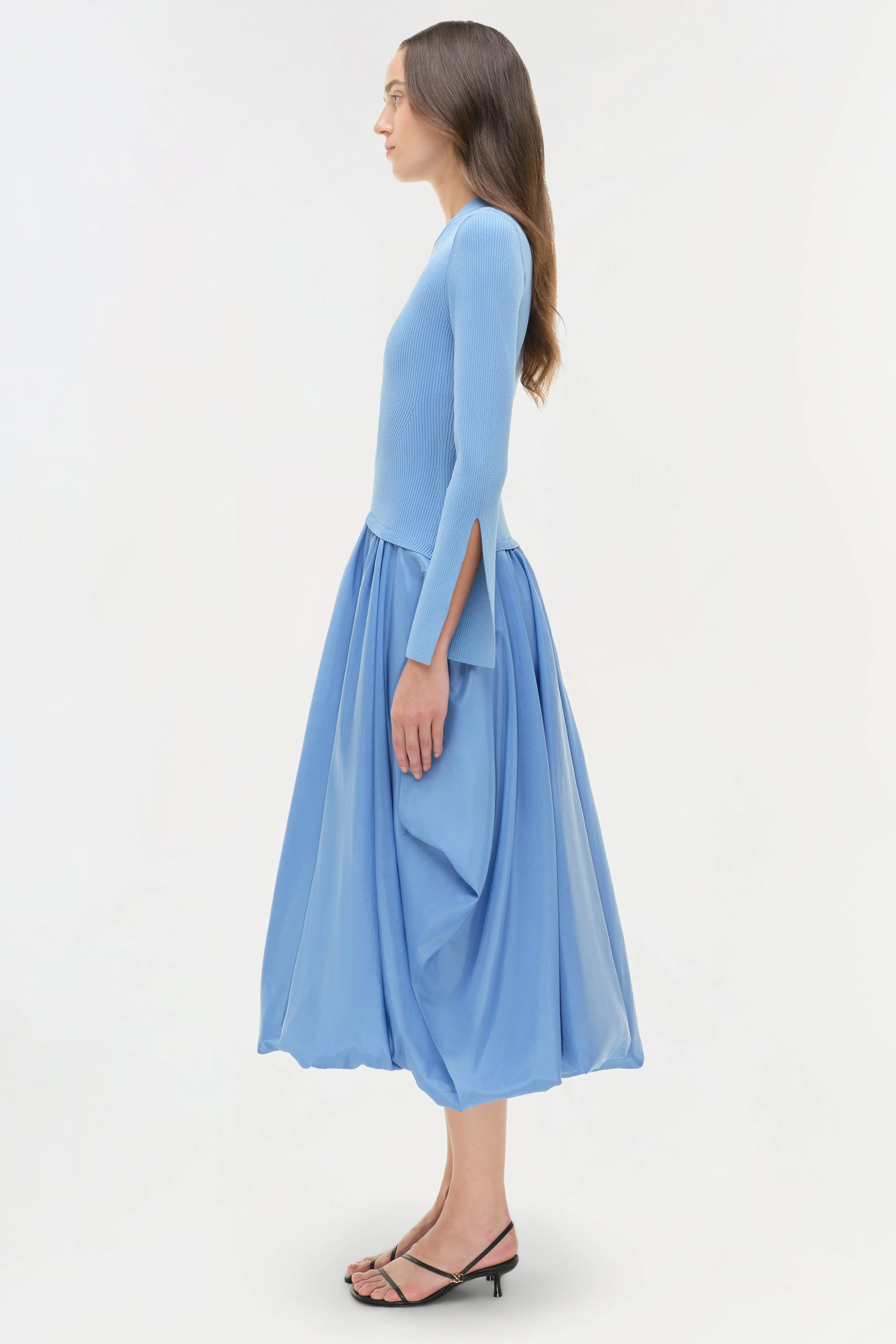 Kenlie Taffeta Knit Midi Dress sold by Jonathan Simkhai product image thumbnail 5