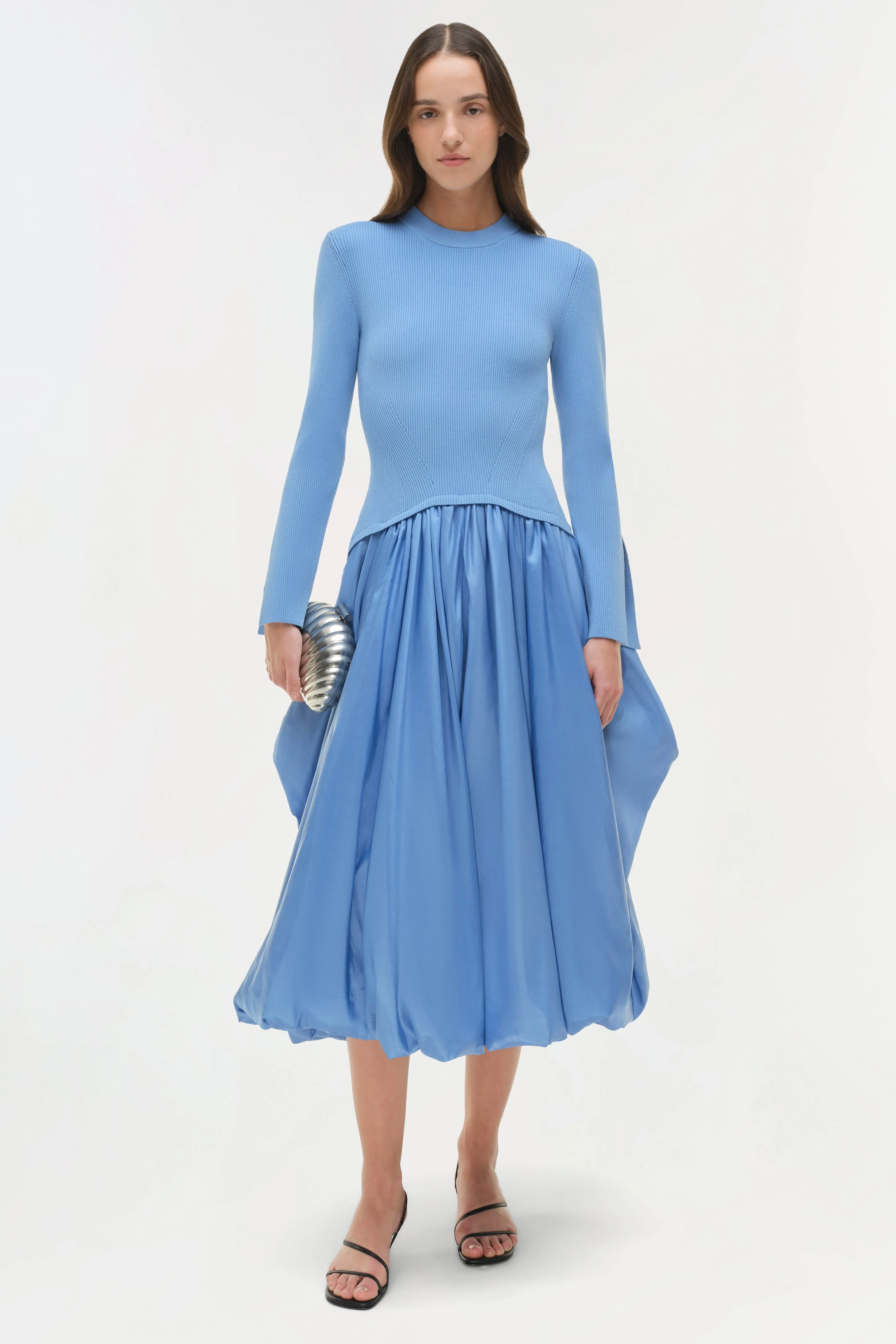 Kenlie Taffeta Knit Midi Dress sold by Jonathan Simkhai product image thumbnail 3
