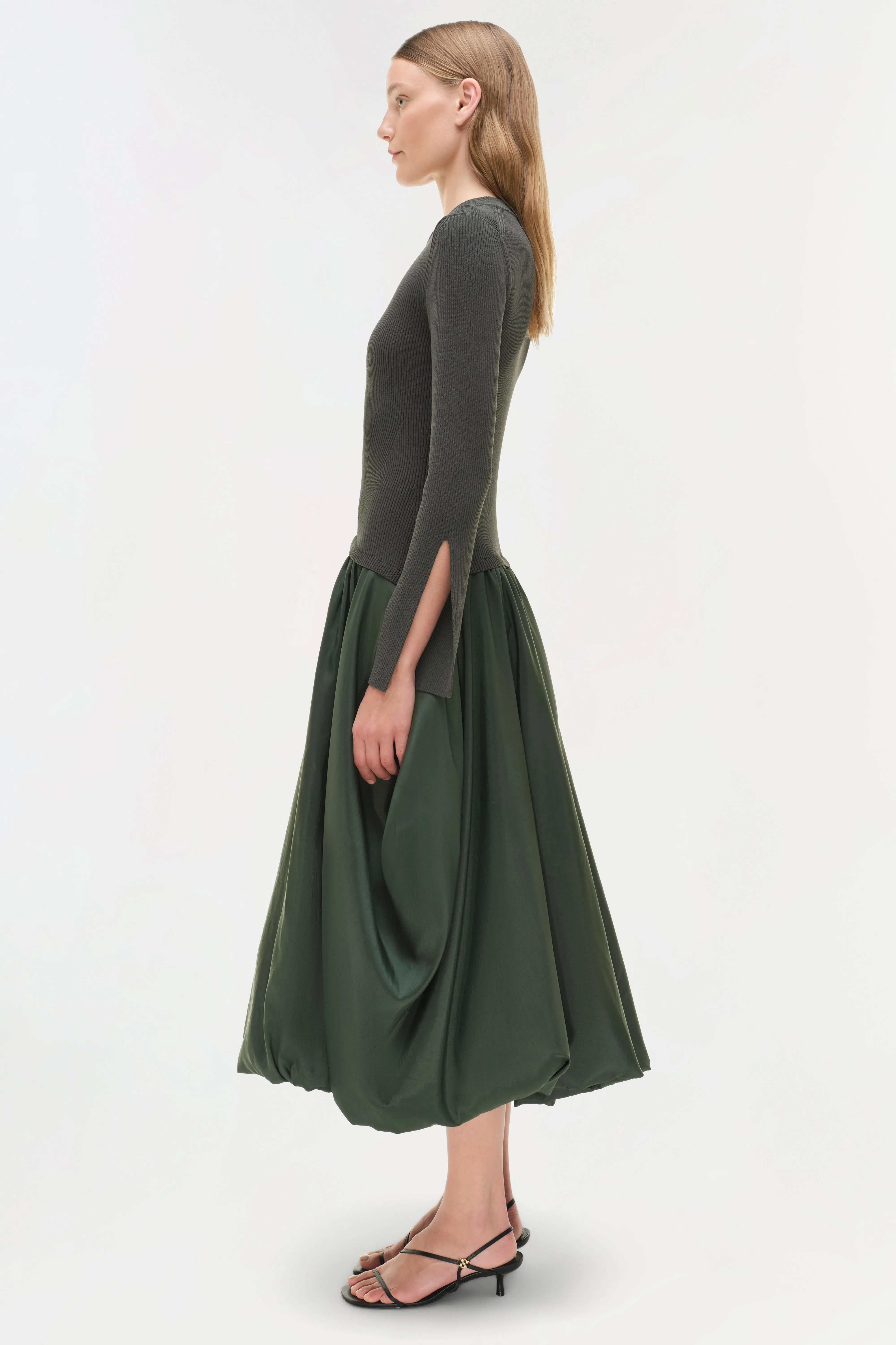 Kenlie Taffeta Knit Midi Dress sold by Jonathan Simkhai product image thumbnail 4