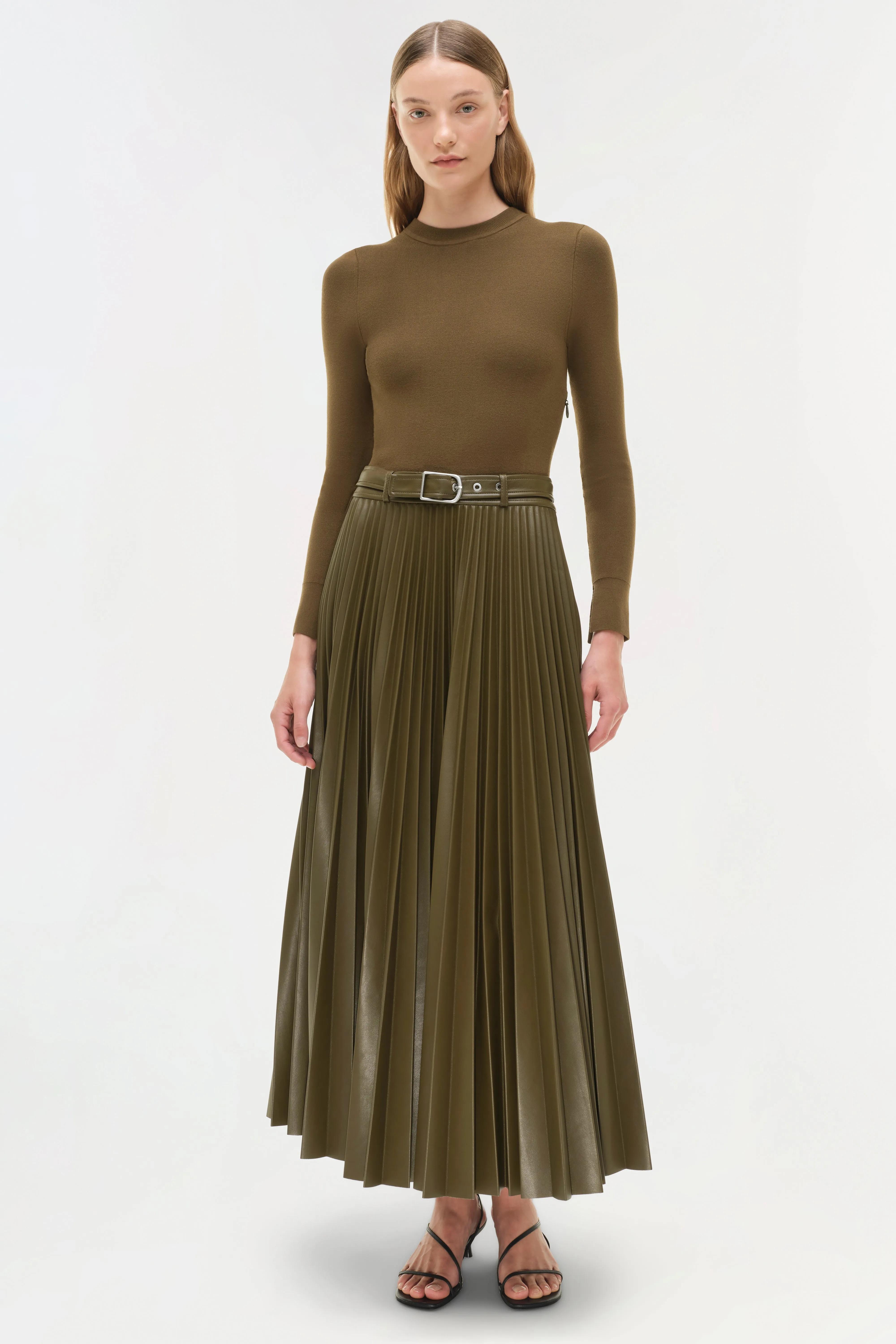 Abilene Knit Combo Midi Dress sold by Jonathan Simkhai product image thumbnail 2