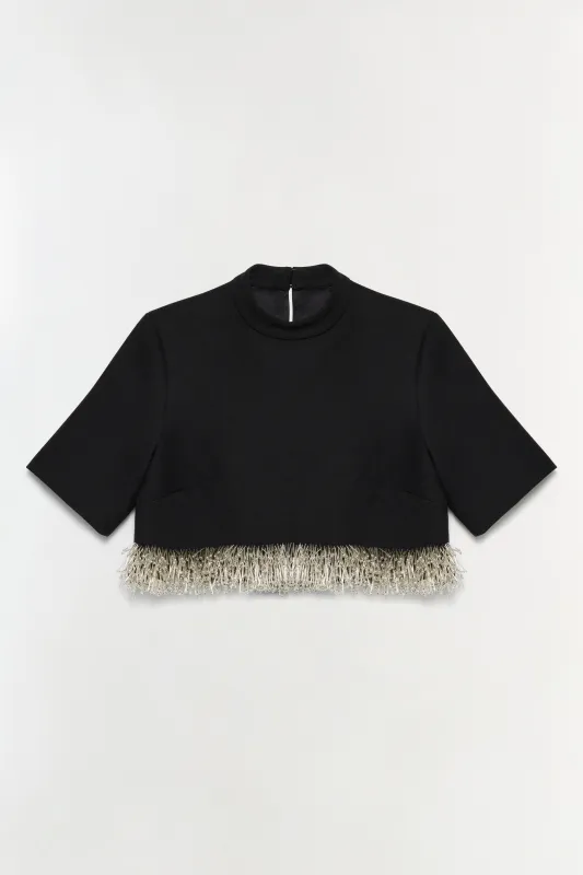 Jalen Embellished Cropped Top sold by Jonathan Simkhai