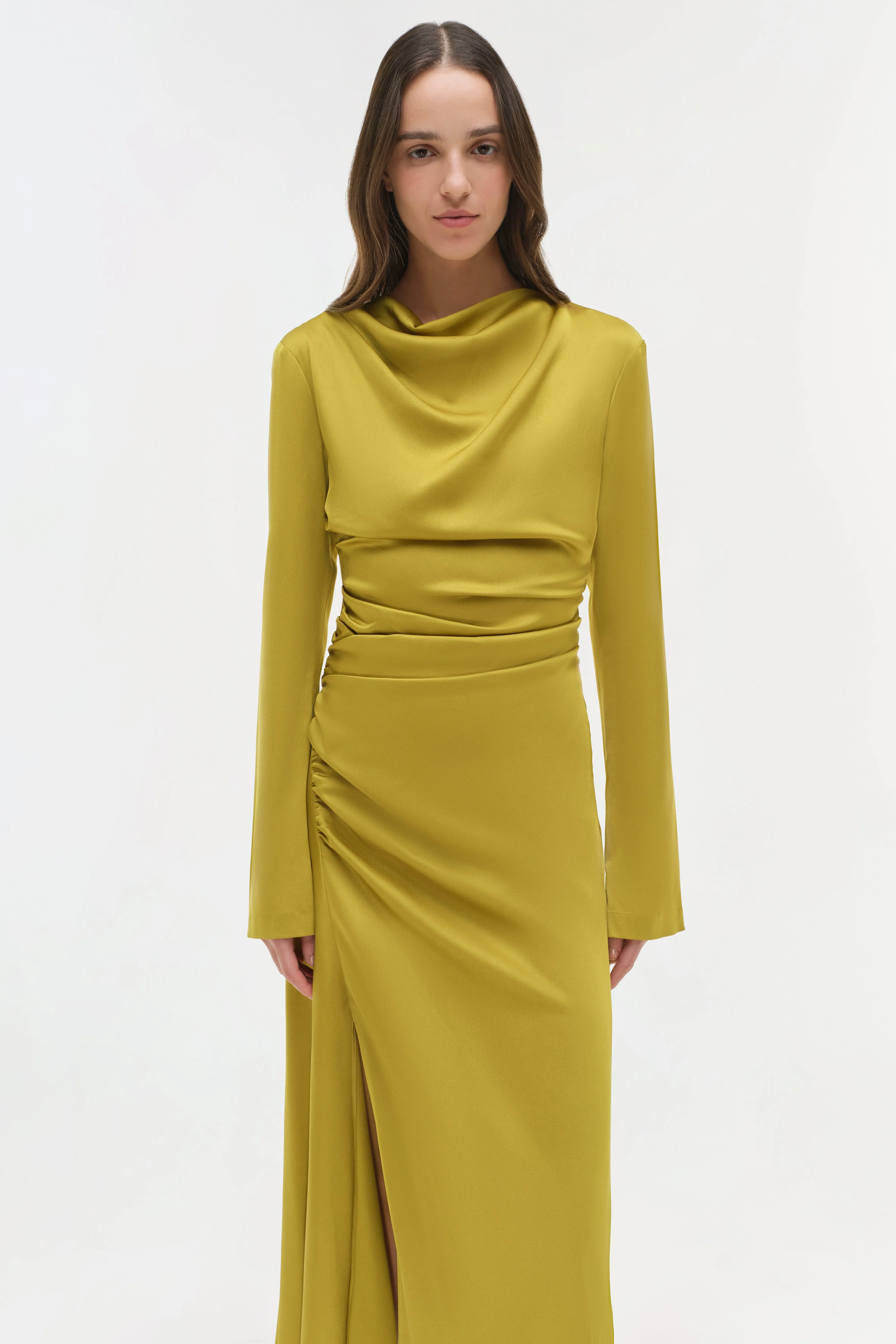 Odessa Satin Midi Dress sold by Jonathan Simkhai product image thumbnail 3