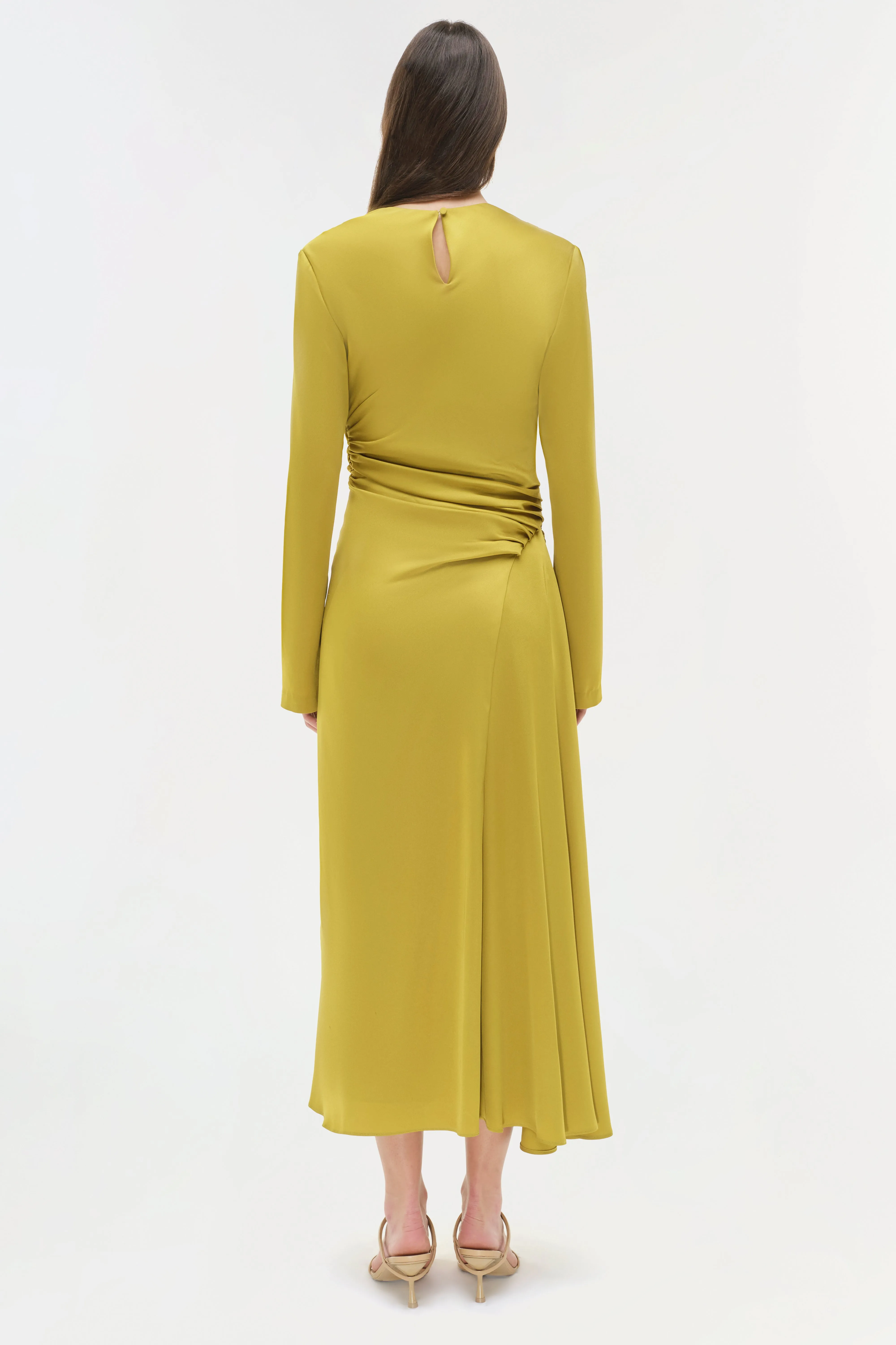 Odessa Satin Midi Dress sold by Jonathan Simkhai product image thumbnail 5