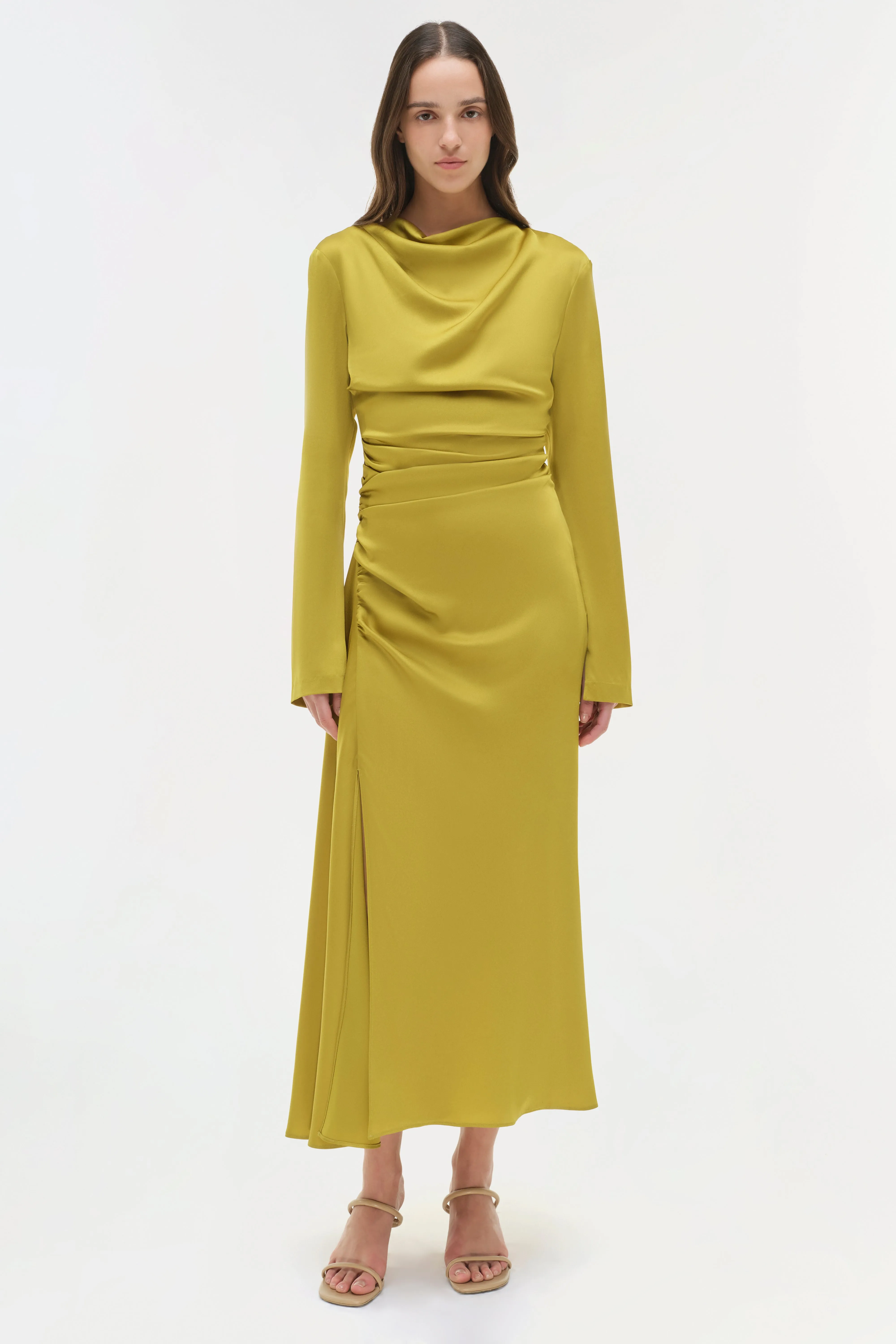 Odessa Satin Midi Dress sold by Jonathan Simkhai product image thumbnail 2