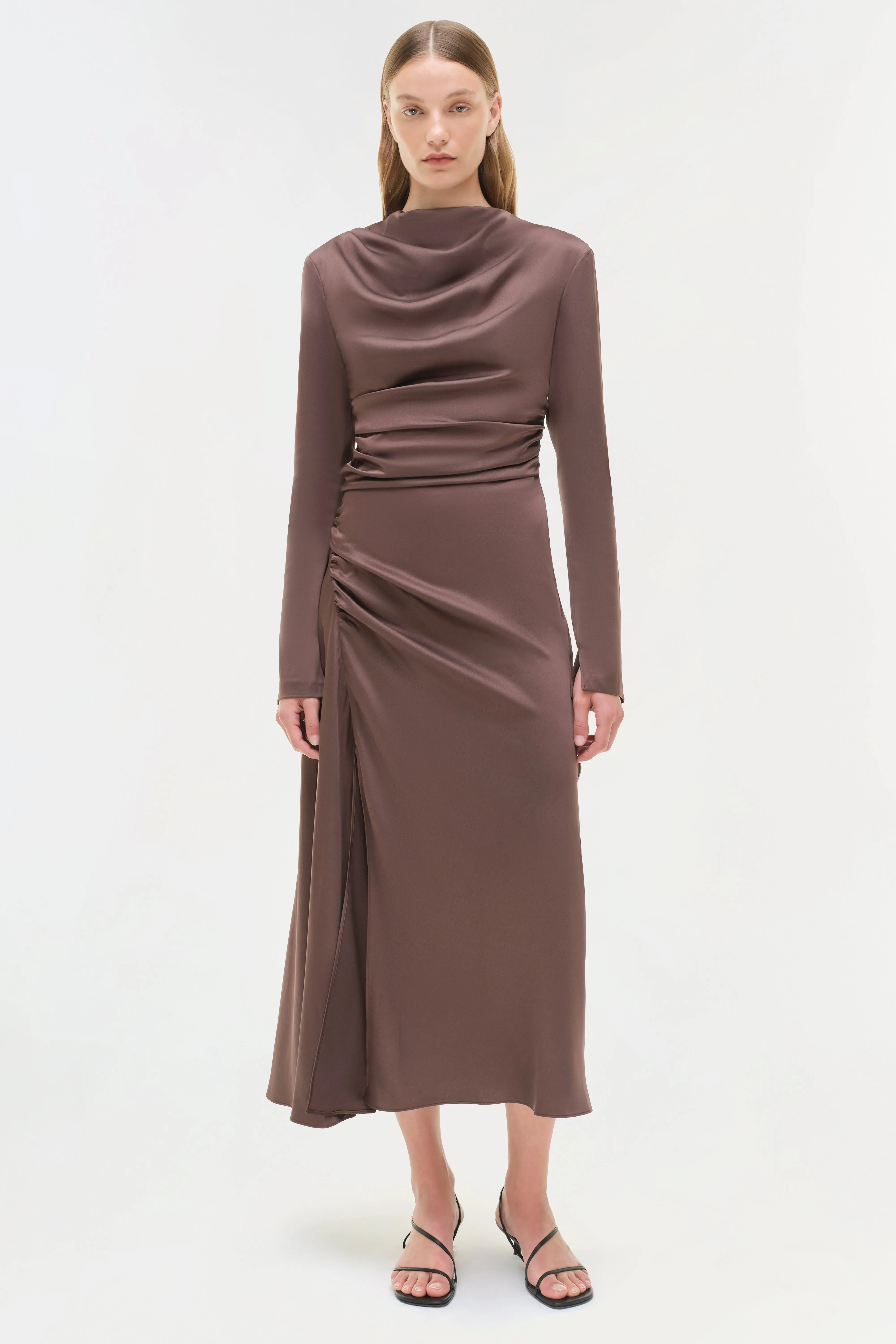 Odessa Satin Midi Dress sold by Jonathan Simkhai product image thumbnail 2