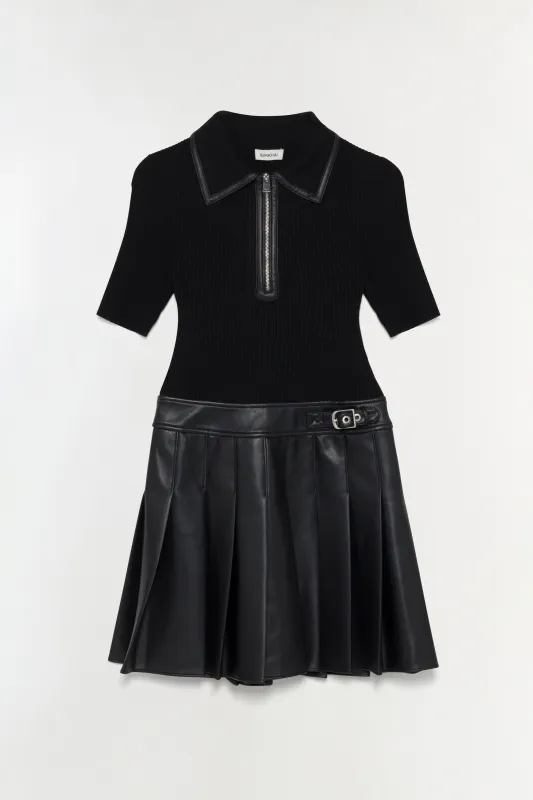 Linnie Knit Combo Mini Dress sold by Jonathan Simkhai