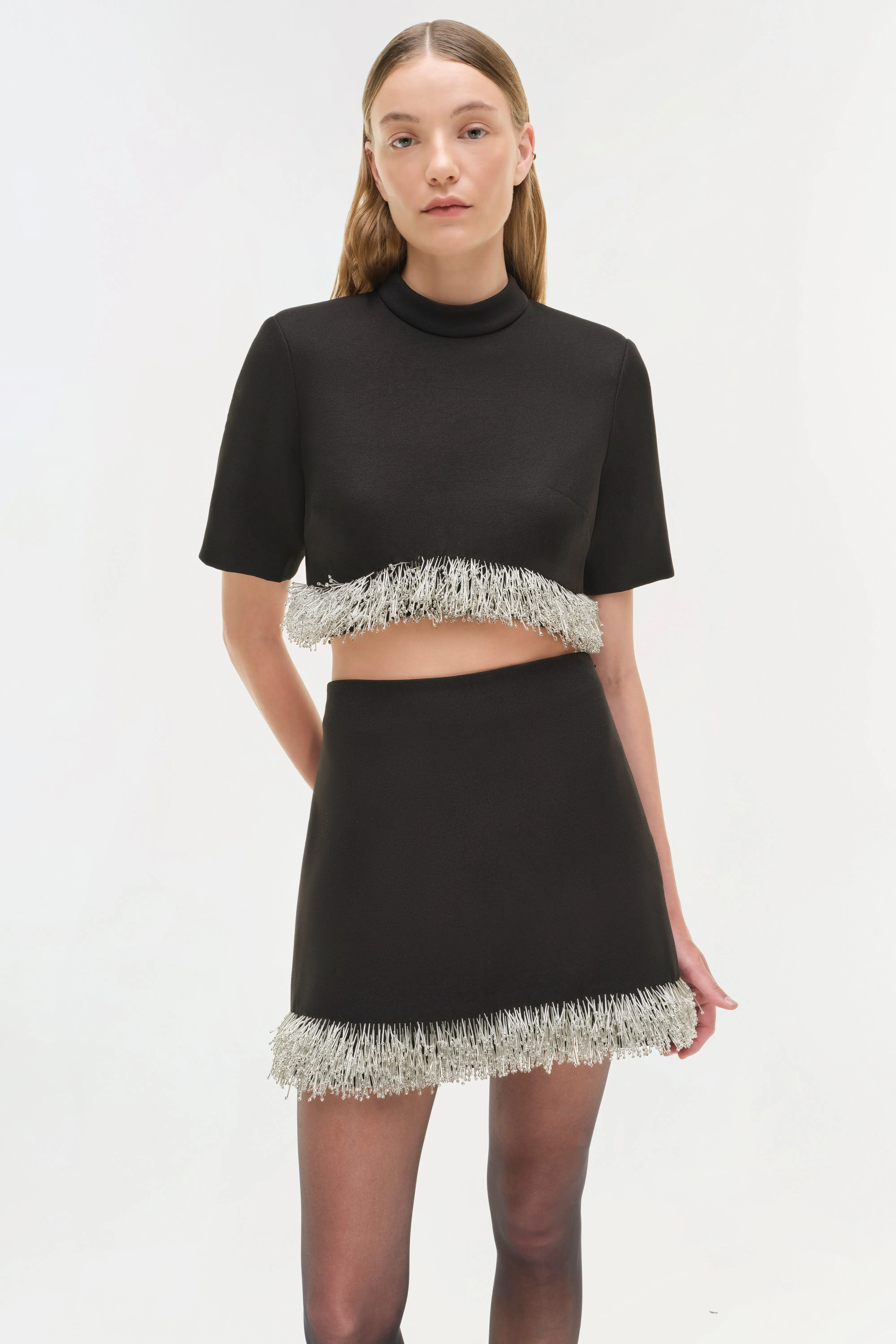 Jalen Embellished Cropped Top sold by Jonathan Simkhai product image thumbnail 3