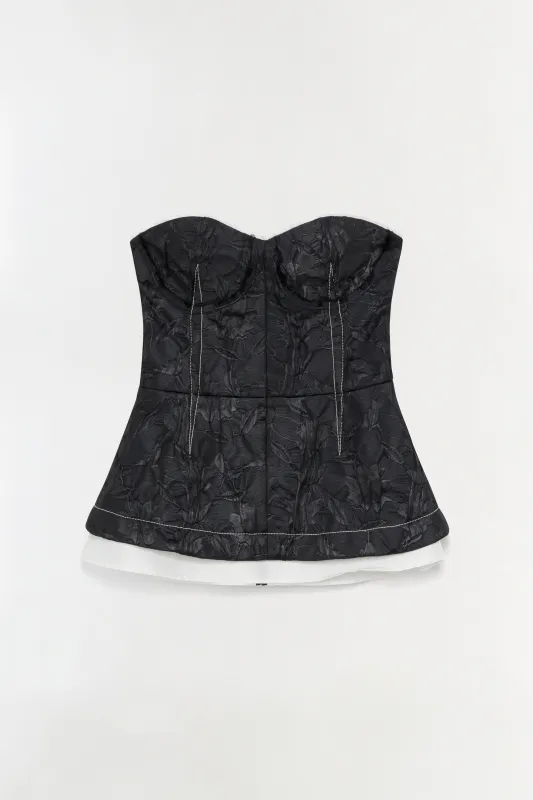 Zander Jacquard Bustier Top made by Jonathan Simkhai