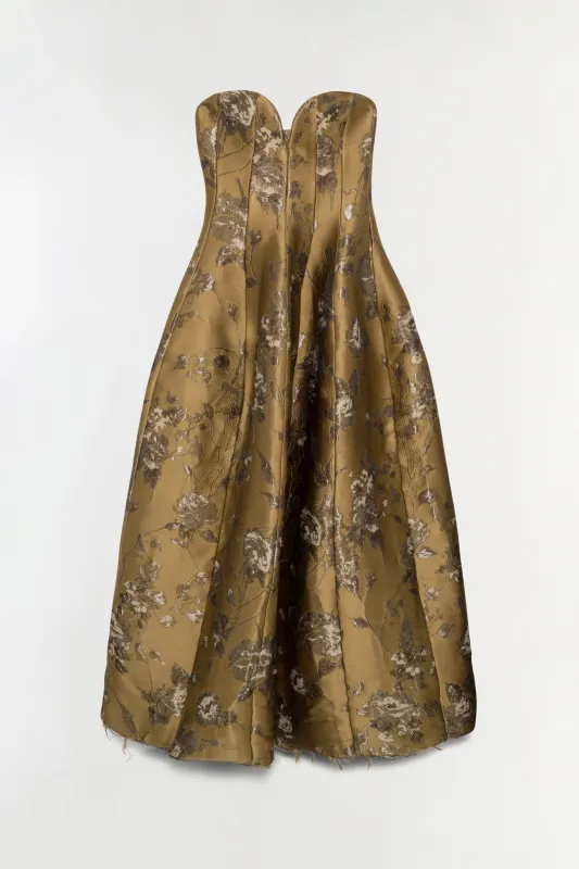 Elaria Jacquard Bustier Gown made by Jonathan Simkhai