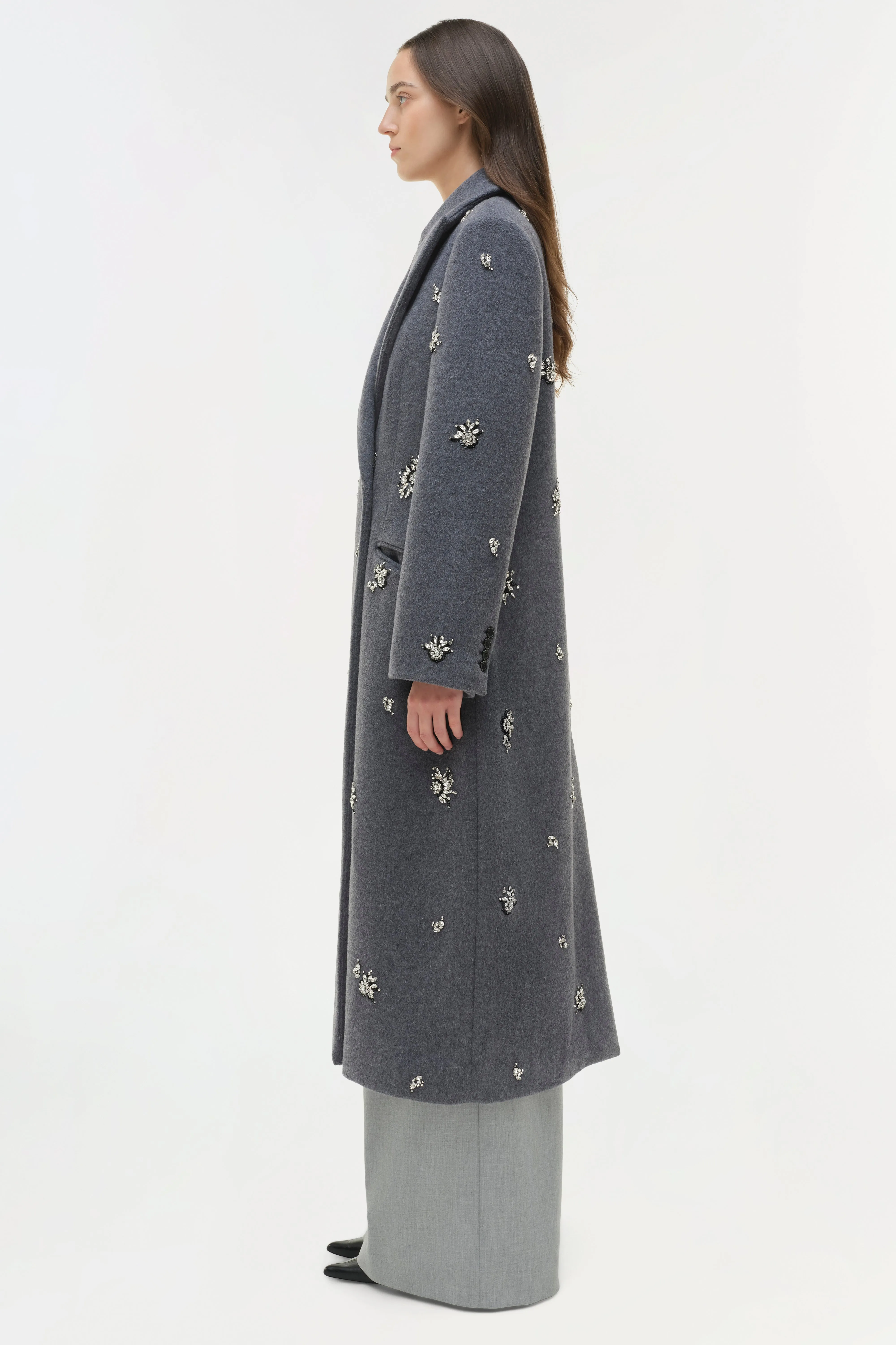 Gianni Embellished Wool Coat sold by Jonathan Simkhai product image thumbnail 5