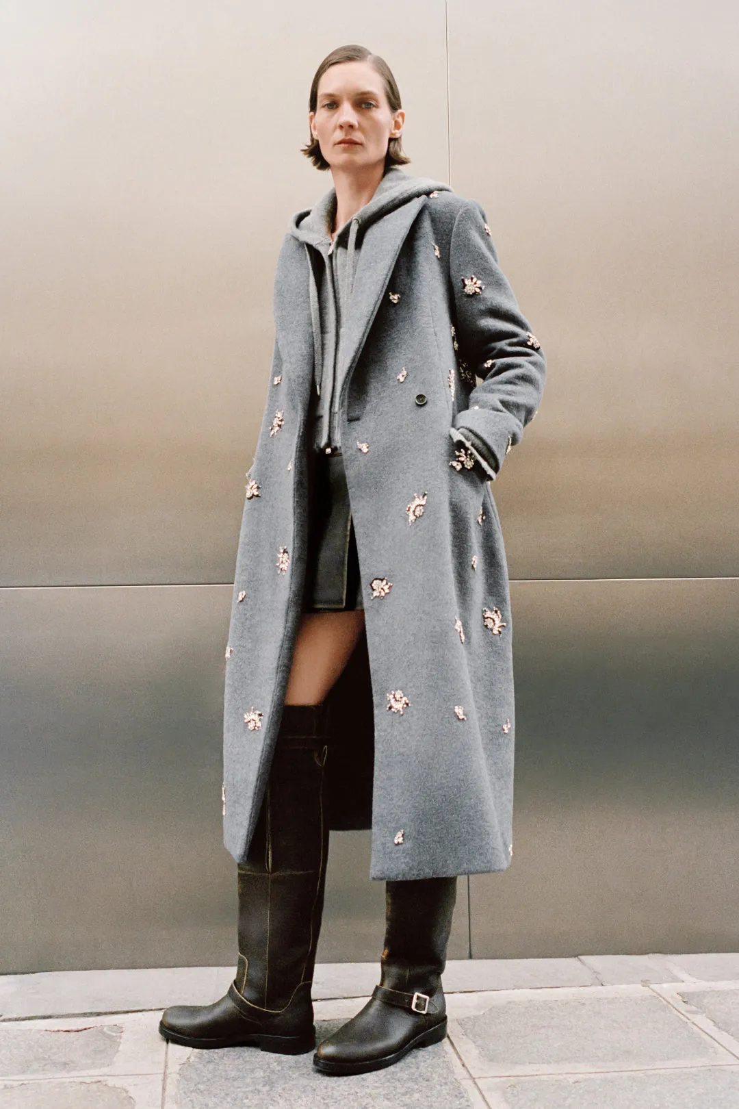 Gianni Embellished Wool Coat sold by Jonathan Simkhai product image thumbnail 2