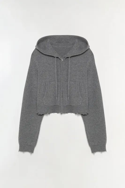 Dakota Wool Cropped Hoodie made by Jonathan Simkhai