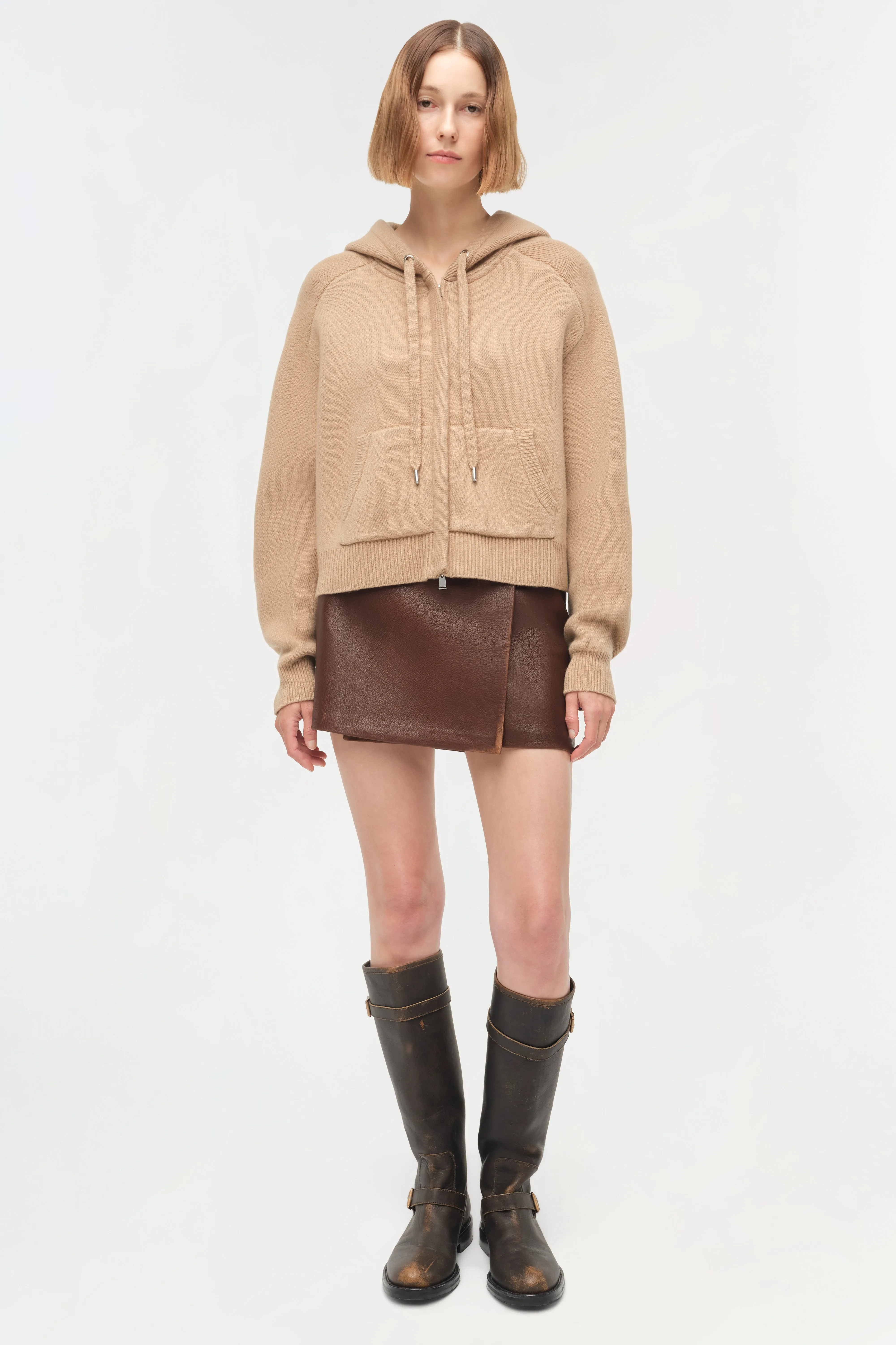 Dakota Wool Cropped Hoodie sold by Jonathan Simkhai product image thumbnail 2