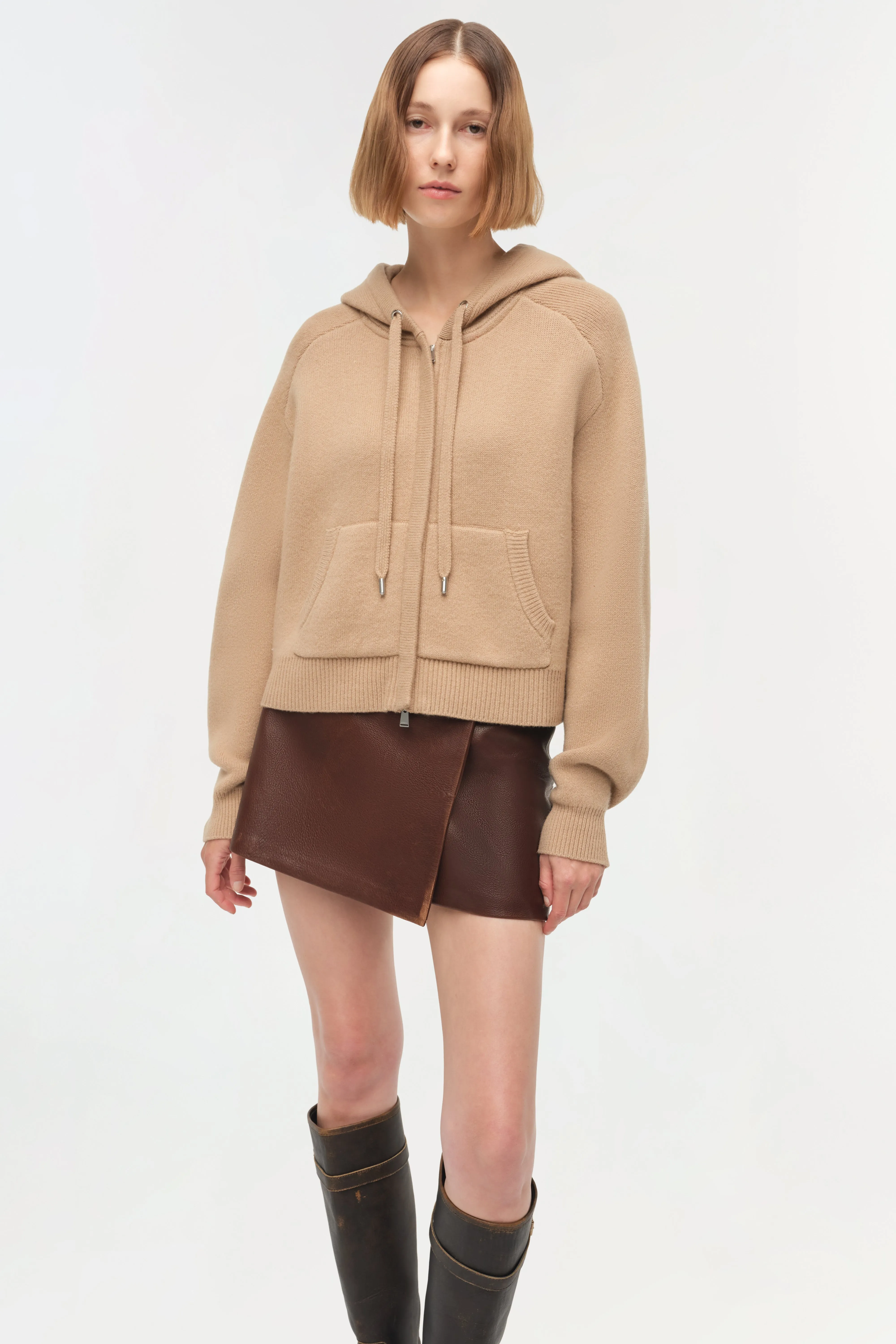 Dakota Wool Cropped Hoodie sold by Jonathan Simkhai product image thumbnail 3