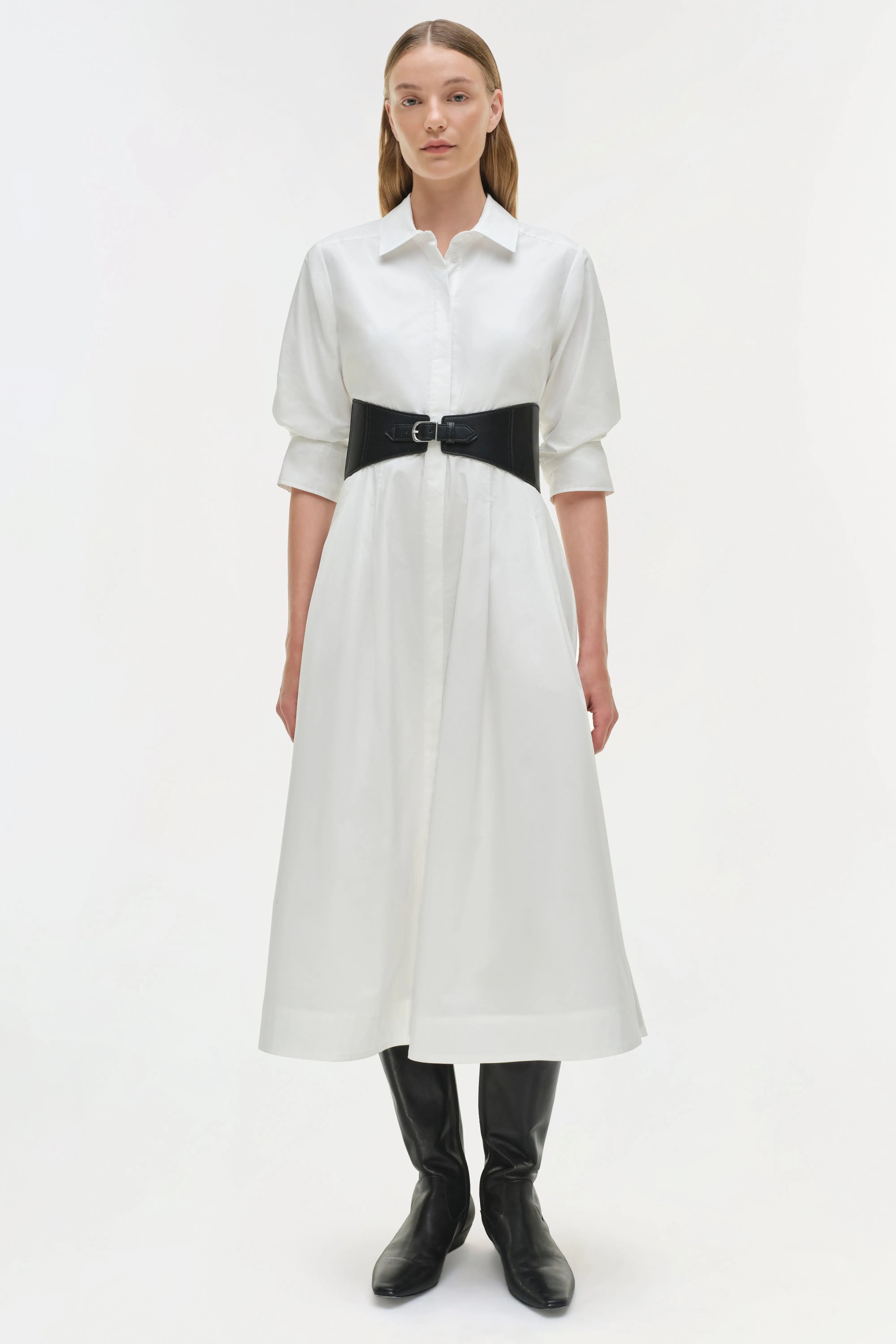 Olson Belted Cotton Midi Dress sold by Jonathan Simkhai product image thumbnail 3