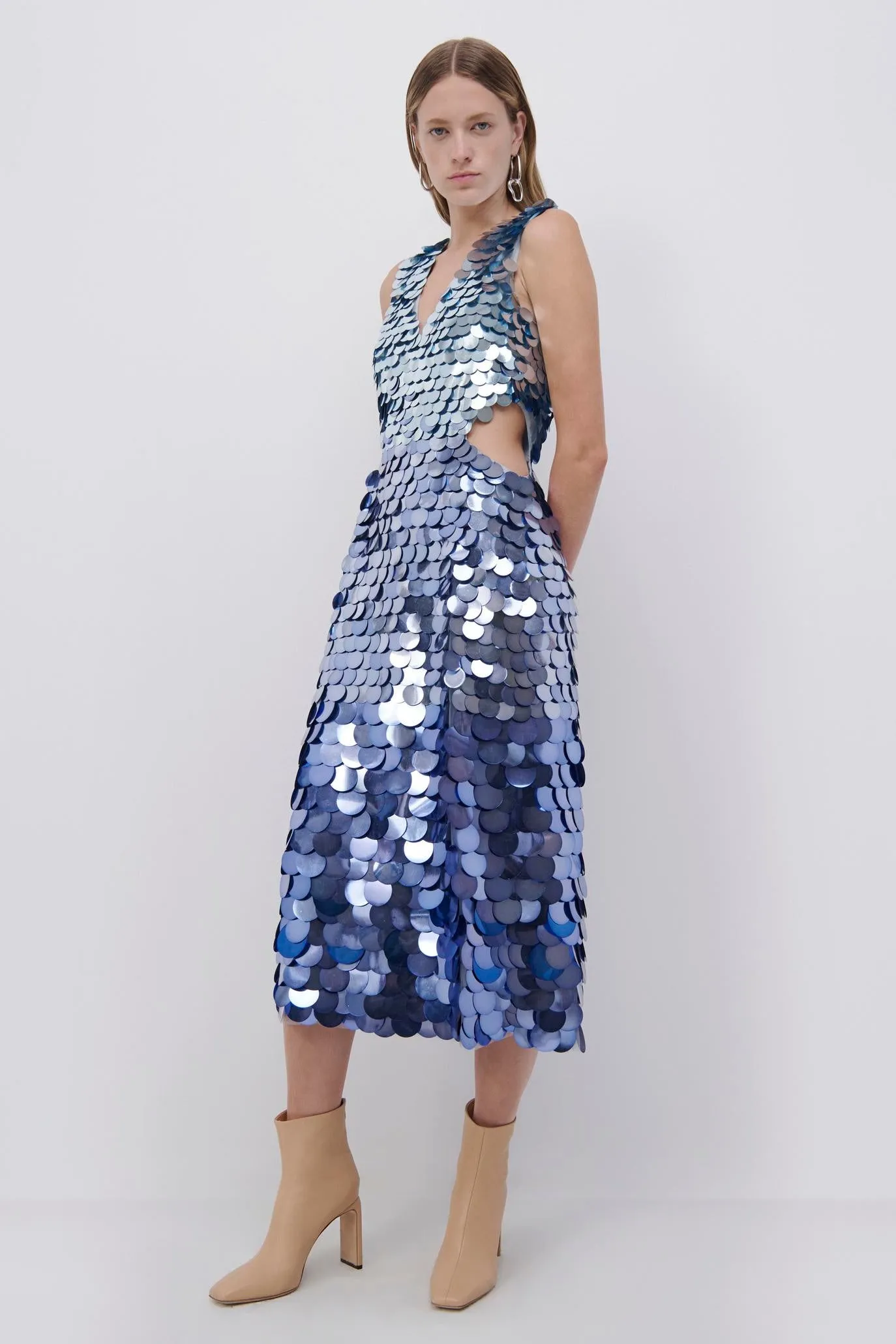 Celestia Ombre Sequin Midi Dress sold by Jonathan Simkhai product image thumbnail 4