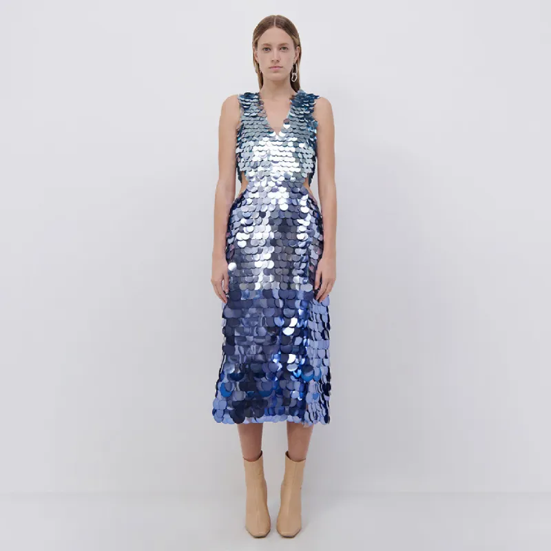 Celestia Ombre Sequin Midi Dress made by Jonathan Simkhai