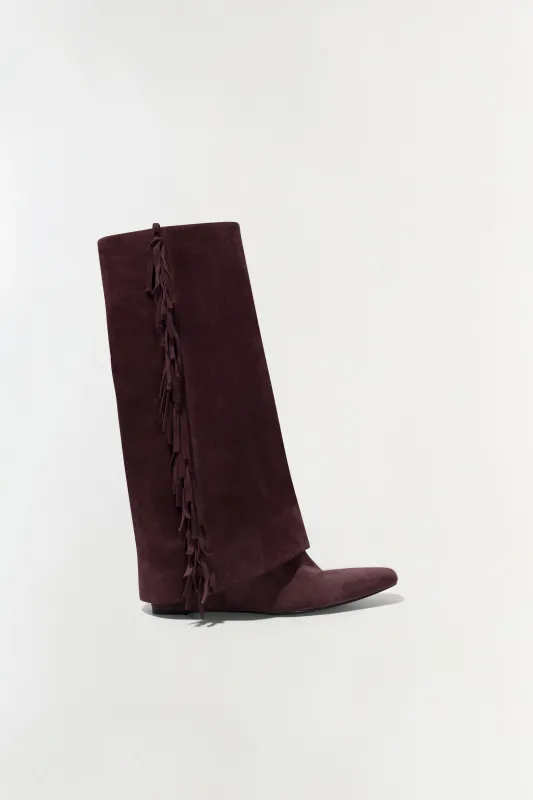Quinn Suede Fringe Boot sold by Jonathan Simkhai