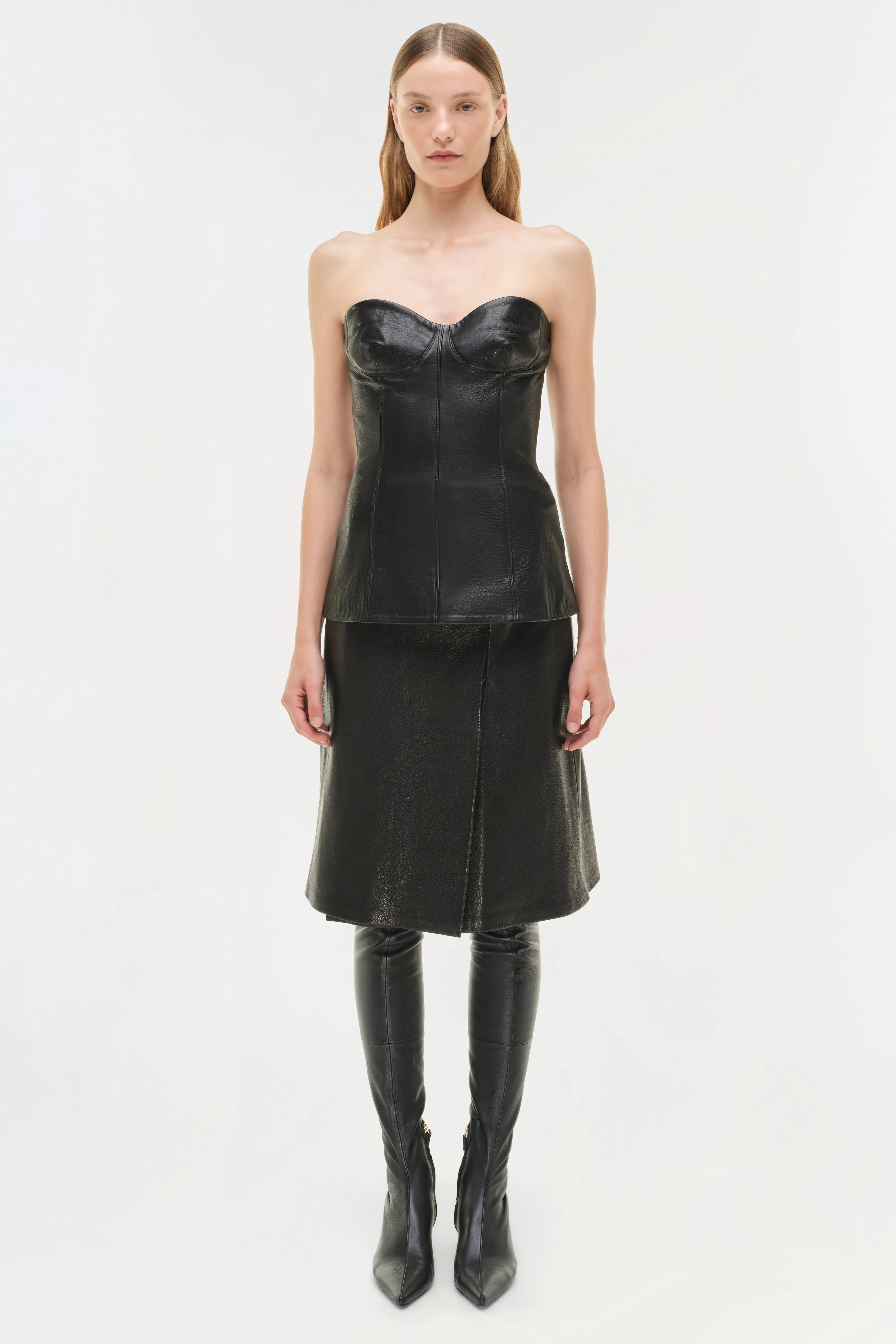 Tyla Leather Bustier Top sold by Jonathan Simkhai product image thumbnail 2