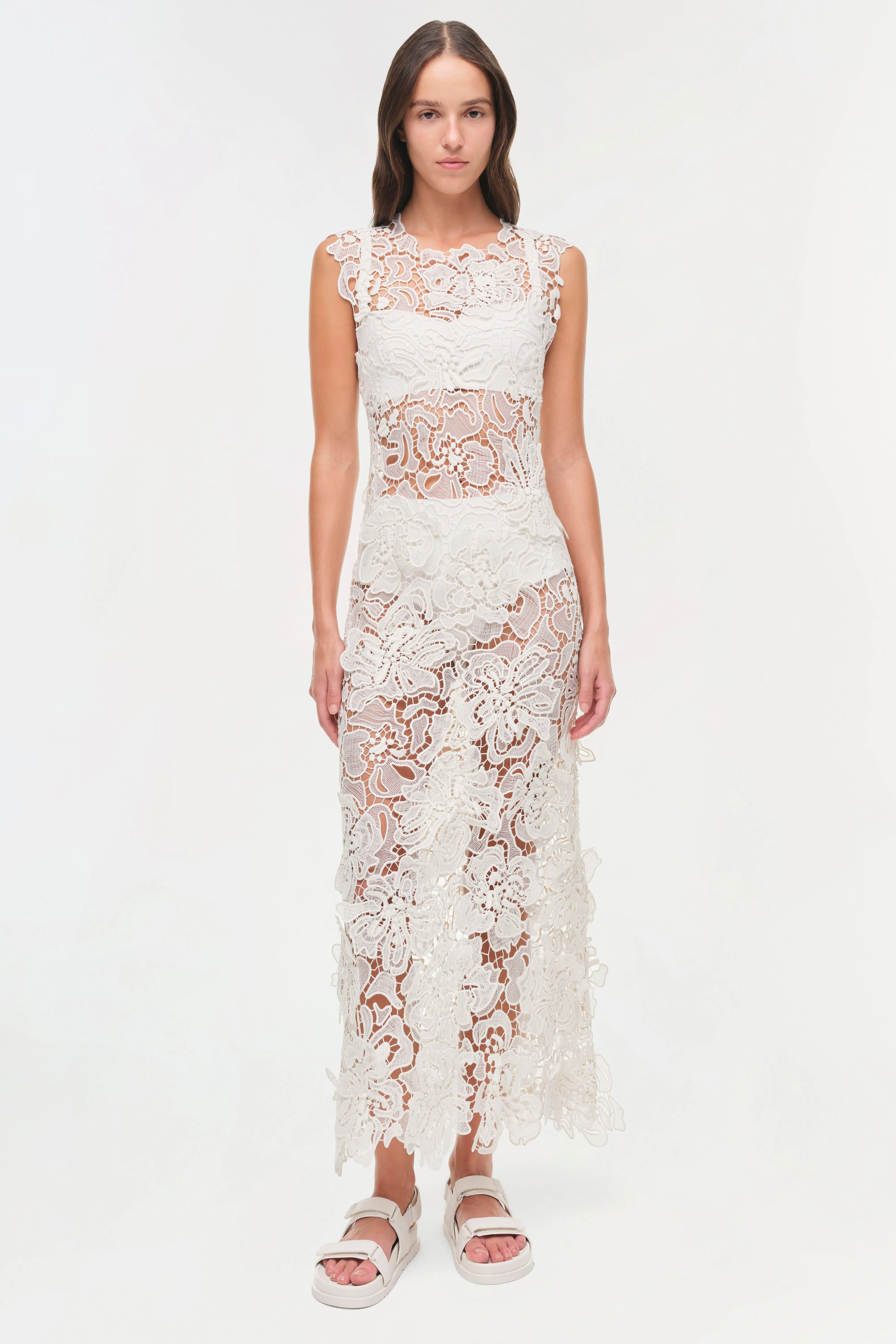 Dahlia Lace Midi Dress sold by Jonathan Simkhai product image thumbnail 3