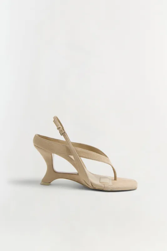 Darya Suede Wedge Thong Sandal sold by Jonathan Simkhai