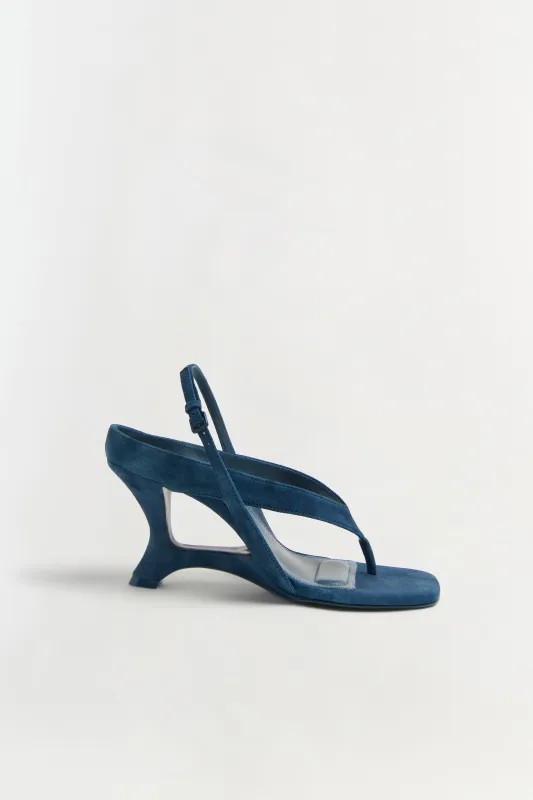 Darya Sunbleached Suede Wedge Thong Sandal sold by Jonathan Simkhai