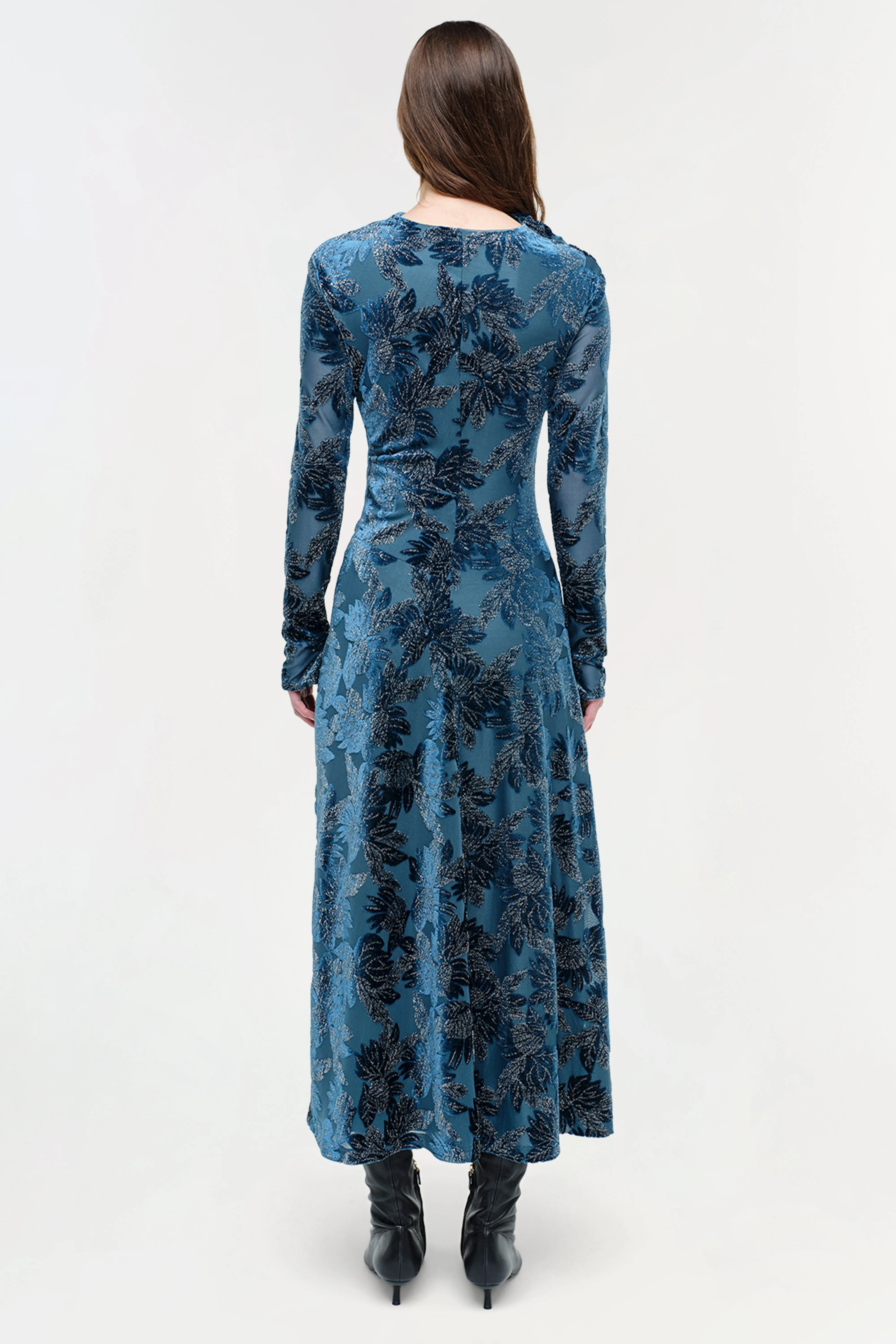 Ferrera Floral Velvet Midi Dress sold by Jonathan Simkhai product image thumbnail 3