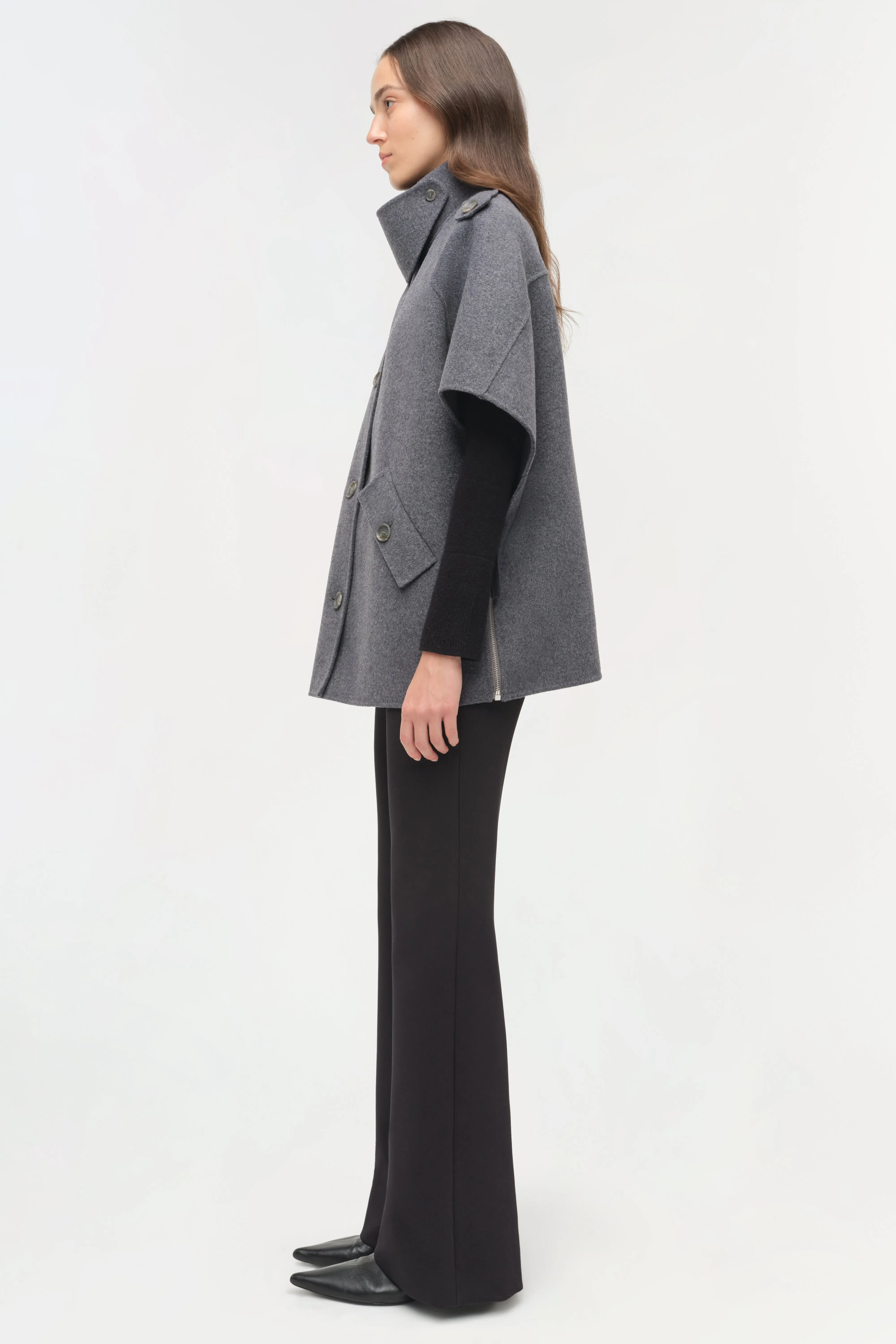 Jones Wool Cape Jacket sold by Jonathan Simkhai product image thumbnail 5