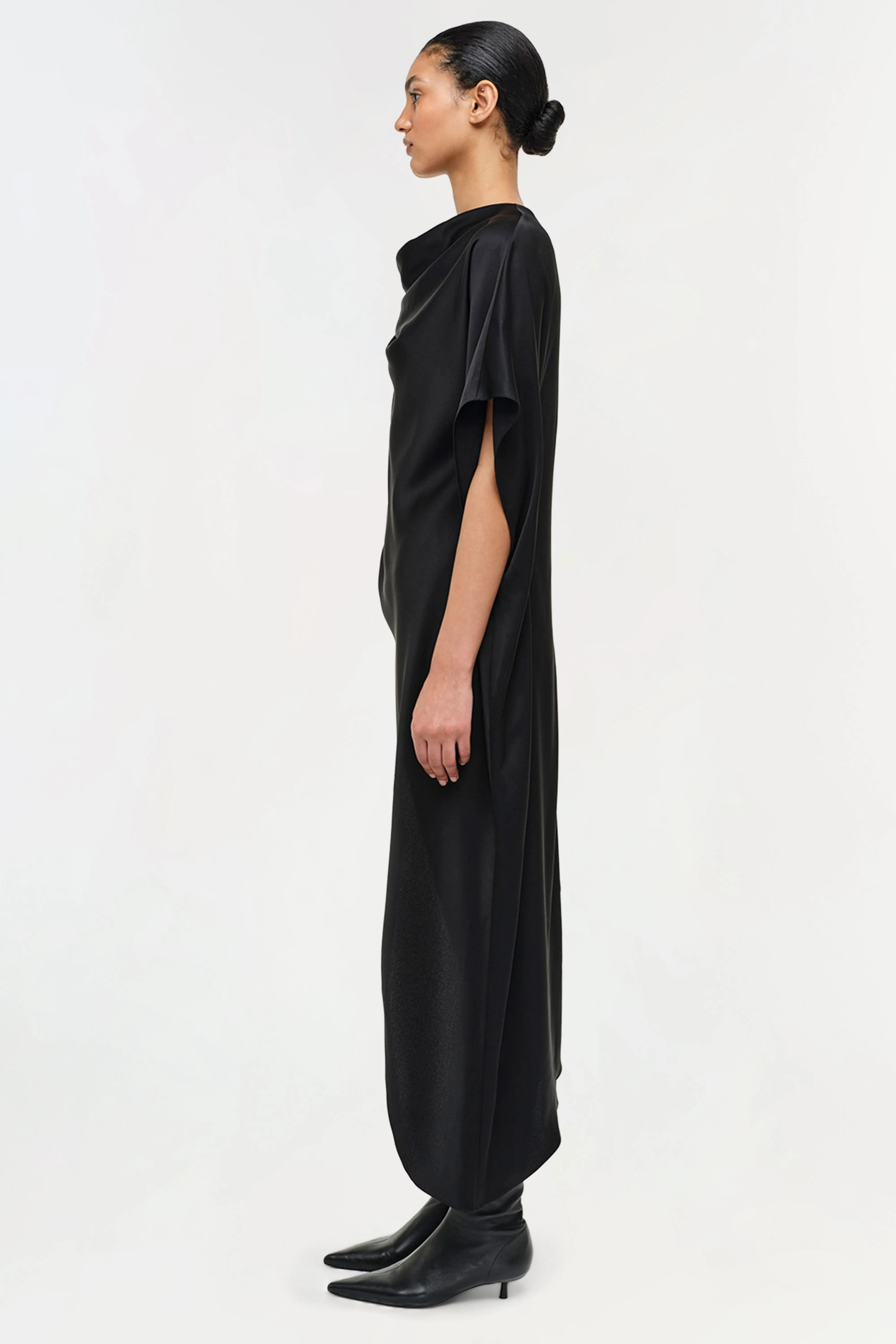 Sadia Satin Mini Cape Dress sold by Jonathan Simkhai product image thumbnail 3