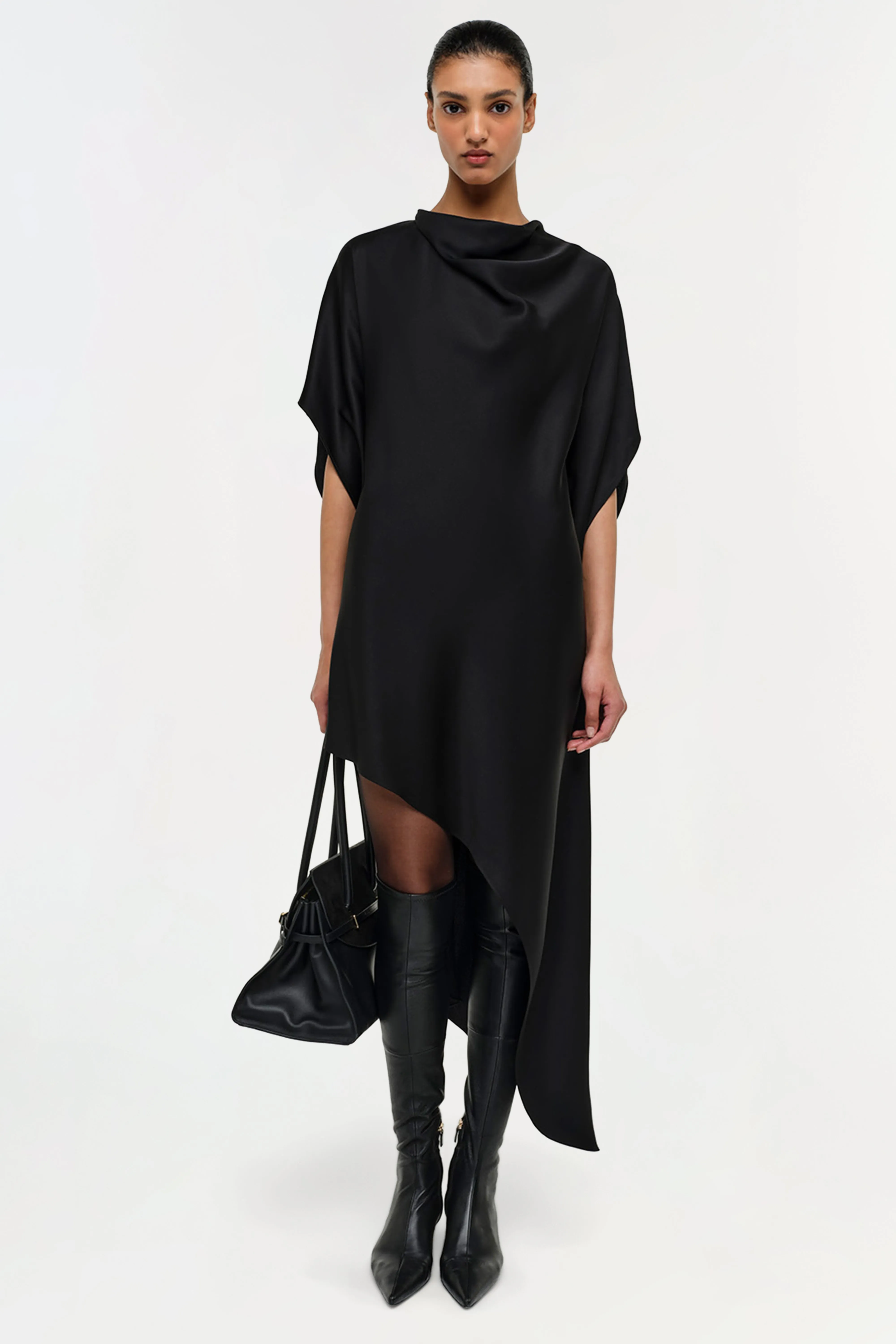 Sadia Satin Mini Cape Dress sold by Jonathan Simkhai product image thumbnail 2