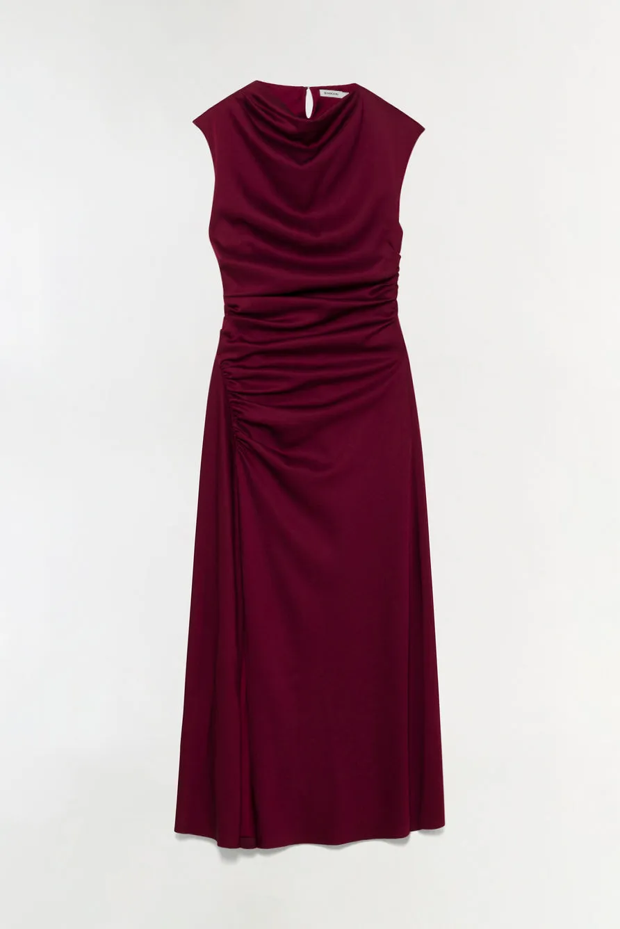 Burke Draped Satin Midi Dress sold by Jonathan Simkhai