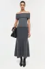 Callahan Wool Off Shoulder Top sold by Jonathan Simkhai