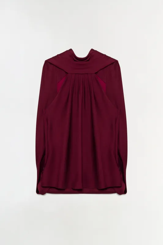 Scarlett Satin Cape Top sold by Jonathan Simkhai