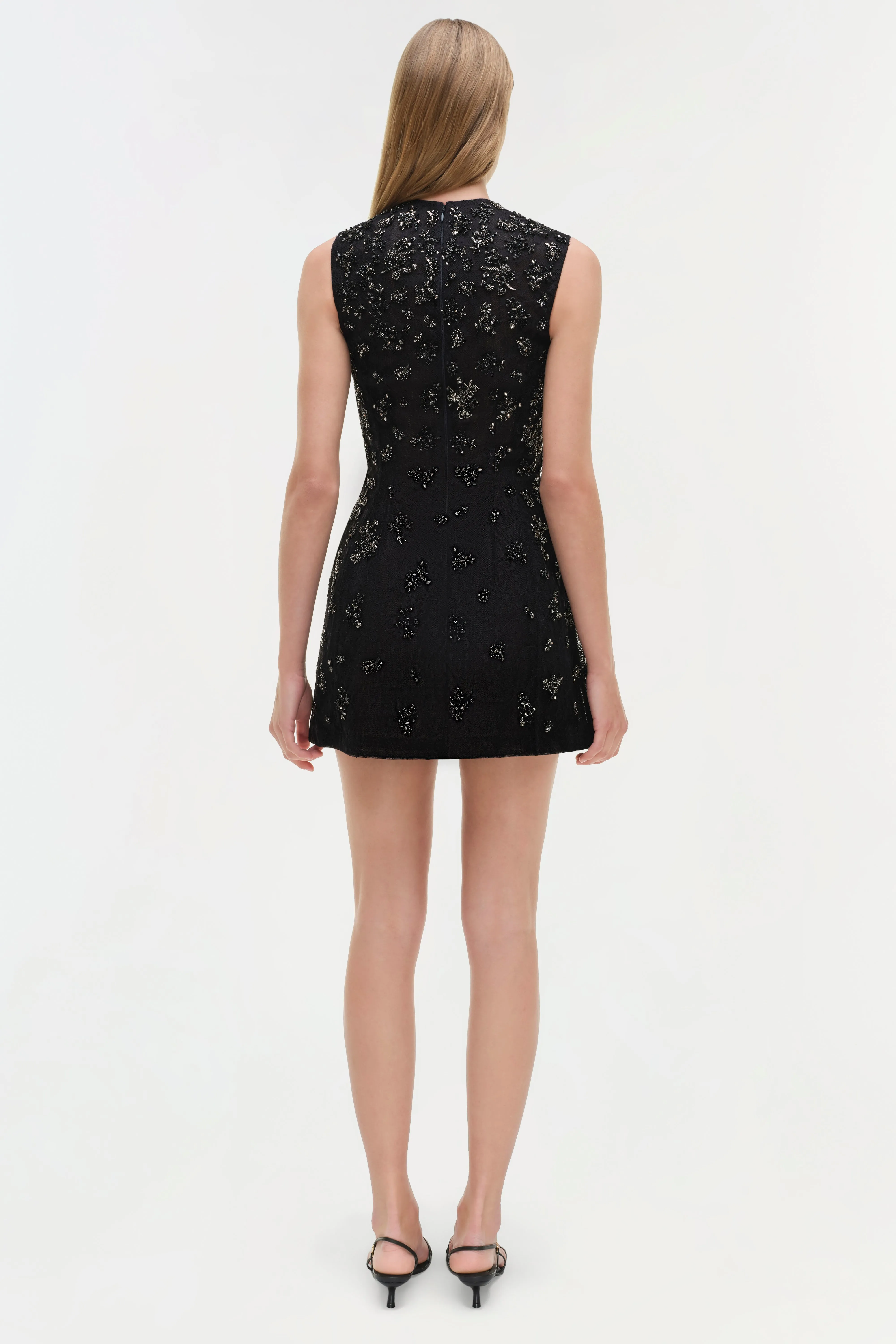 Evelina Embellished Lace Mini Dress sold by Jonathan Simkhai product image thumbnail 5