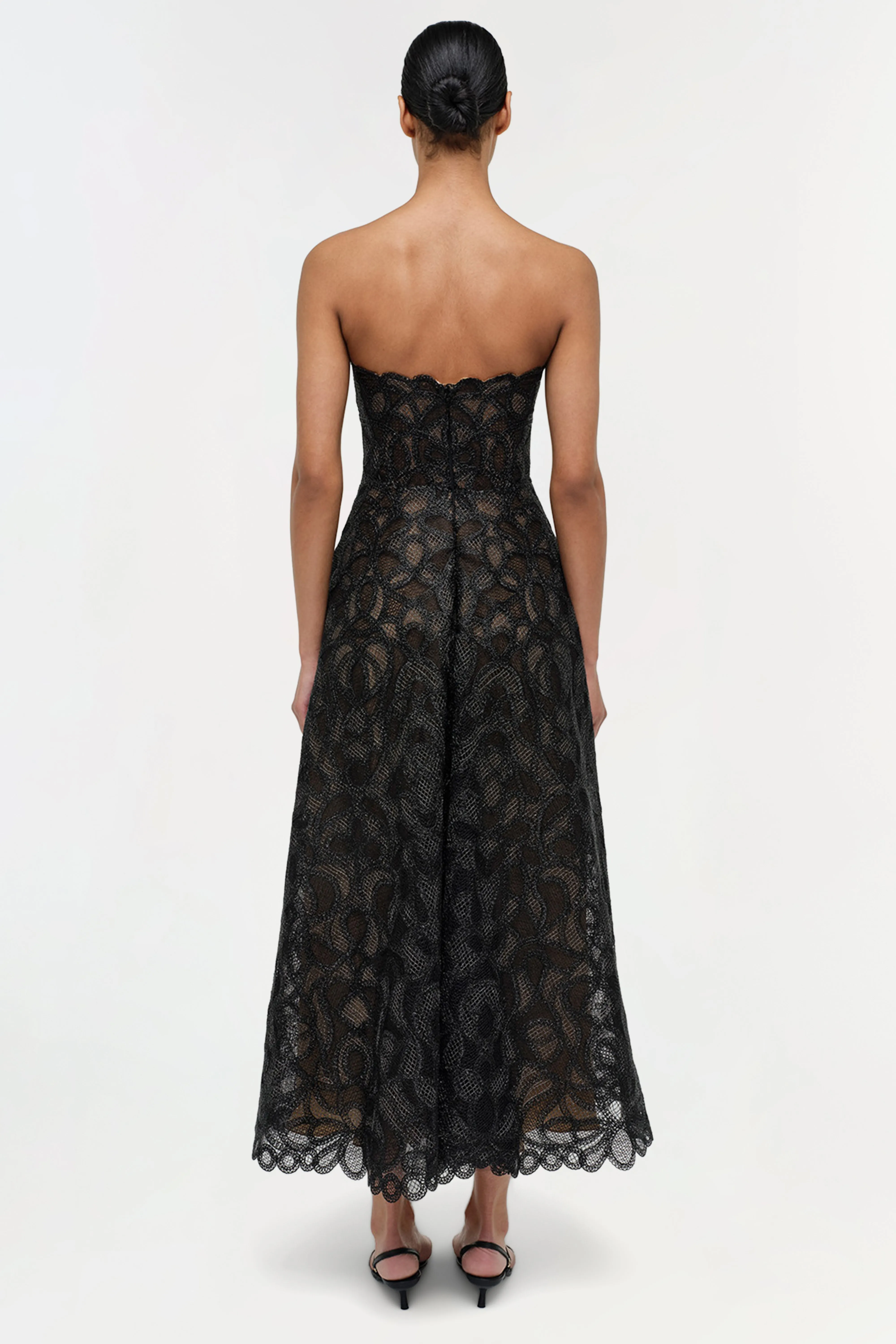 Elvina Gilded Lace Midi Dress sold by Jonathan Simkhai product image thumbnail 5