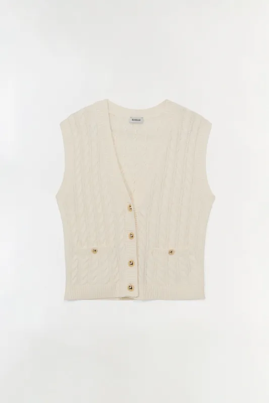 Perrie Cashmere Vest sold by Jonathan Simkhai