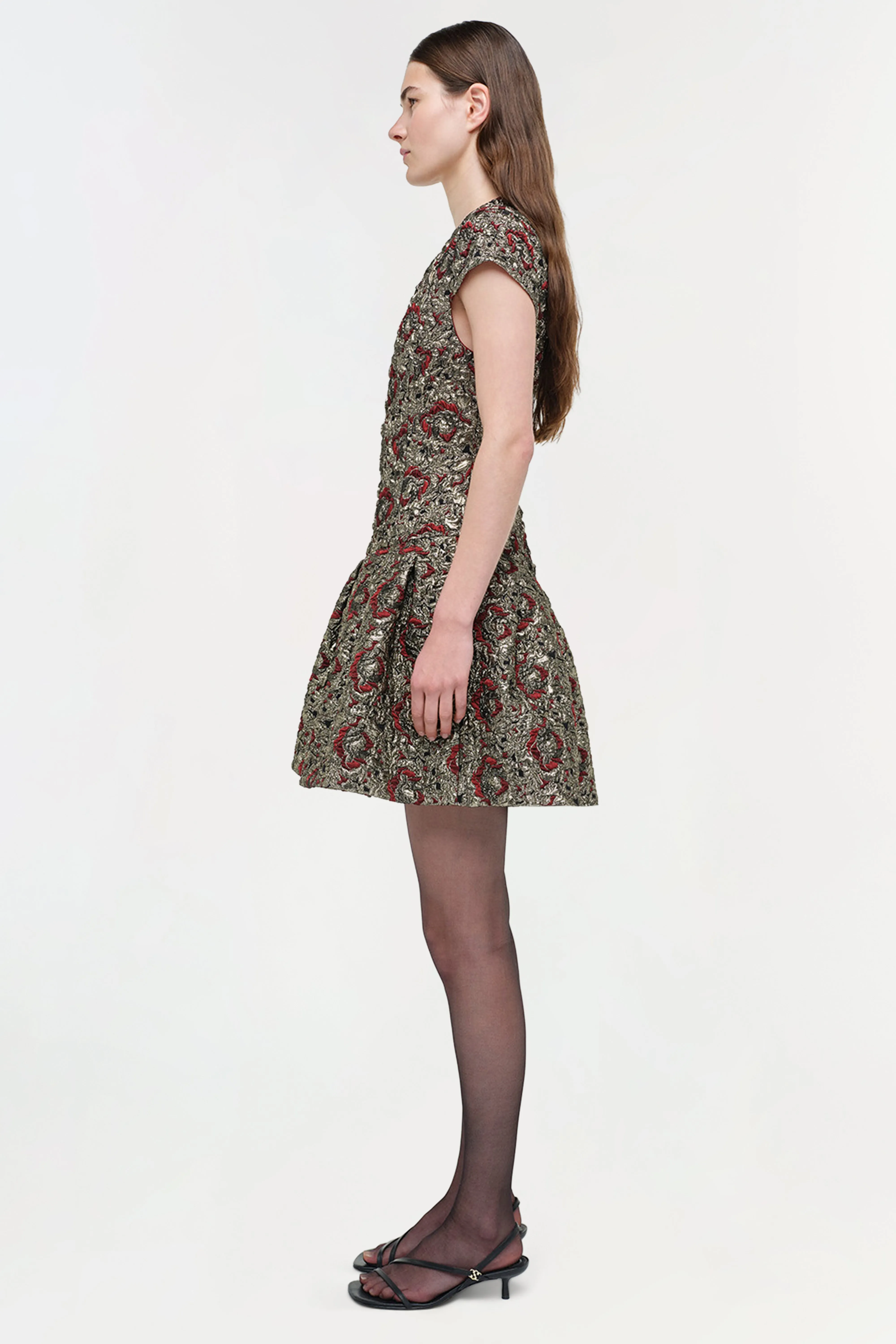 Elowen Gilded Jaquard Mini Dress sold by Jonathan Simkhai product image thumbnail 3