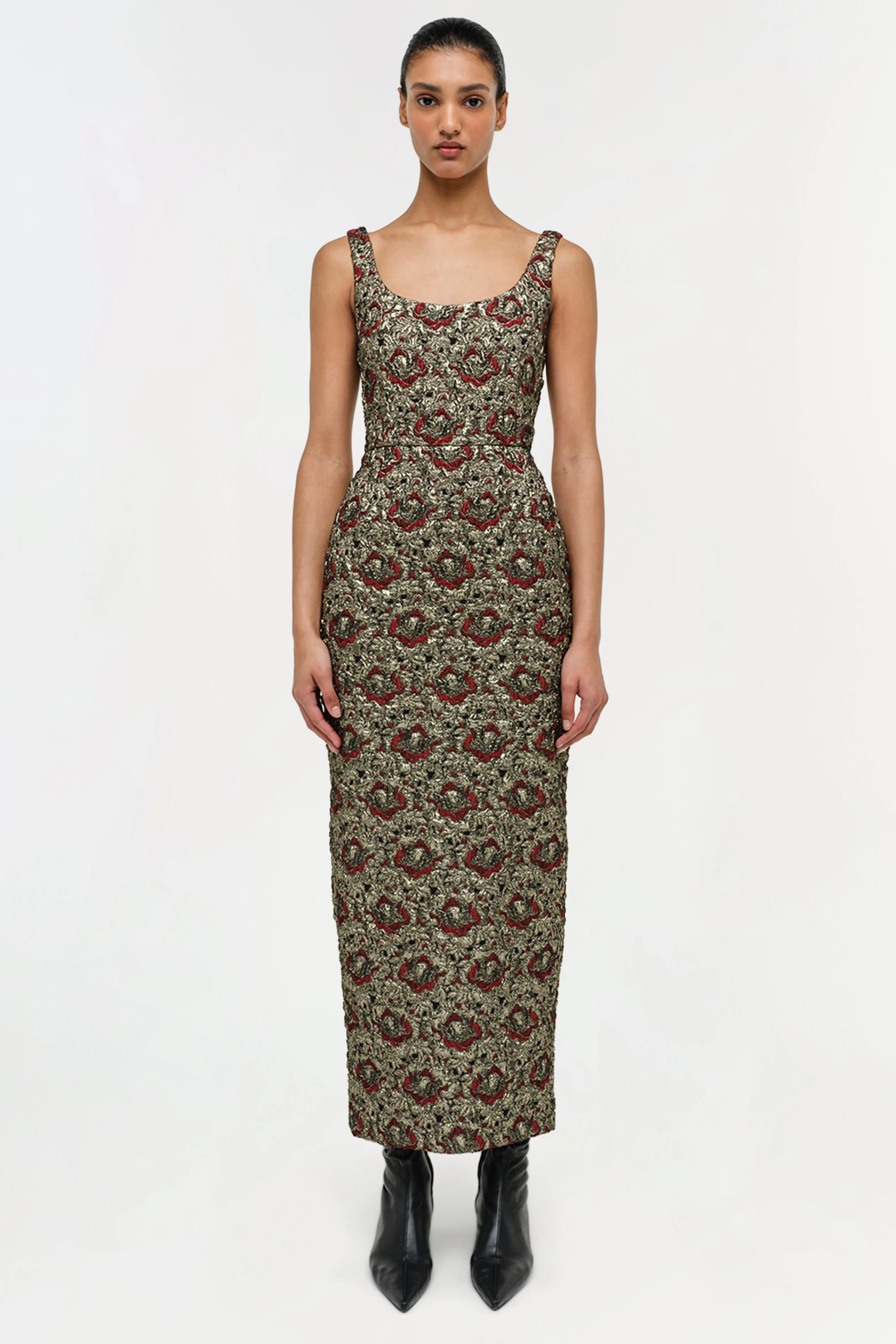 Ravenna Gilded Jacqaurd Midi Dress sold by Jonathan Simkhai product image thumbnail 3