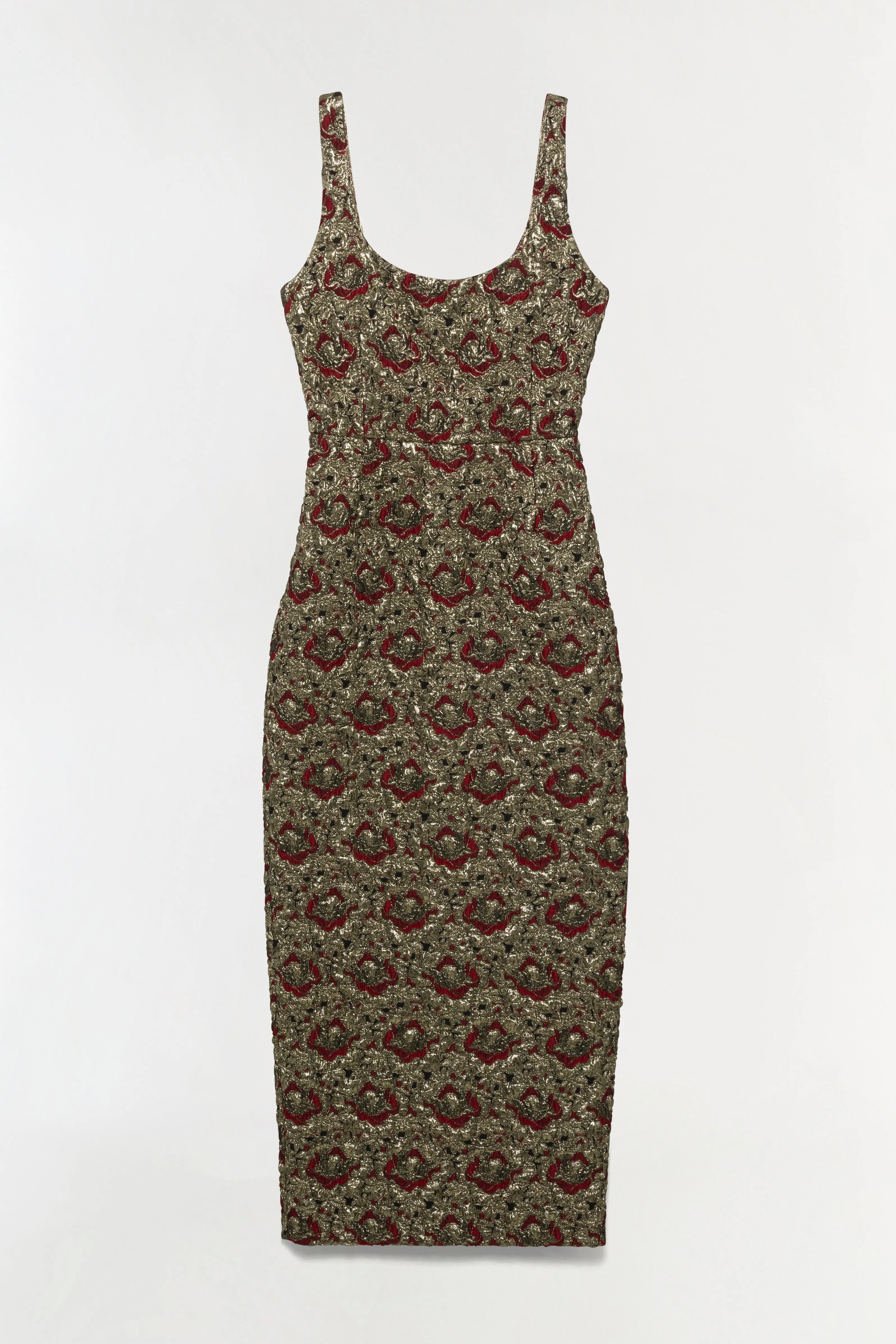 Ravenna Gilded Jacqaurd Midi Dress sold by Jonathan Simkhai