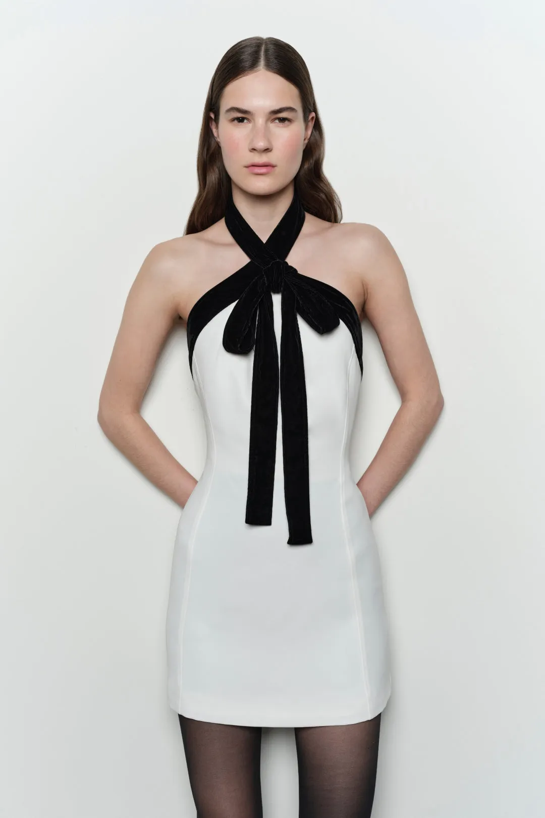 Jolie Velvet Tie Mini Dress sold by Jonathan Simkhai product image thumbnail 2