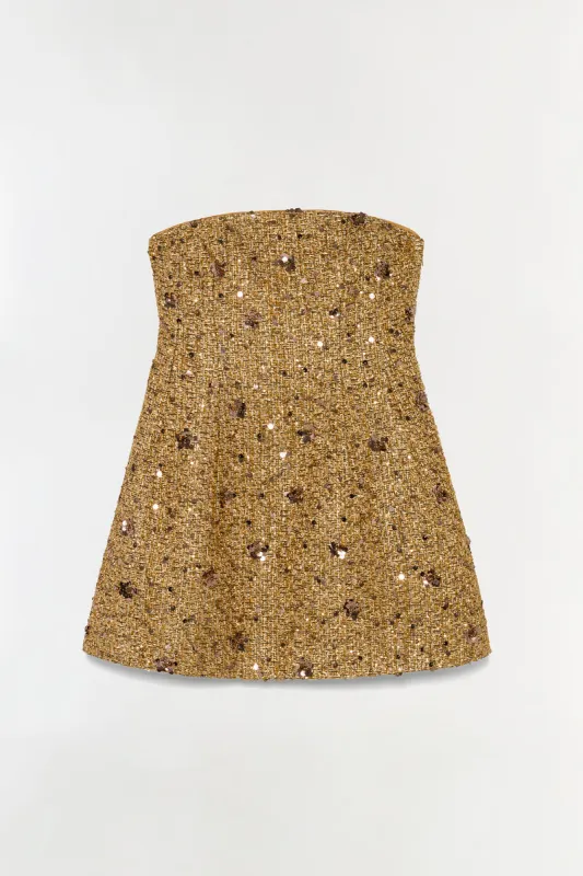 Kit Gilded Tweed Mini Dress made by Jonathan Simkhai