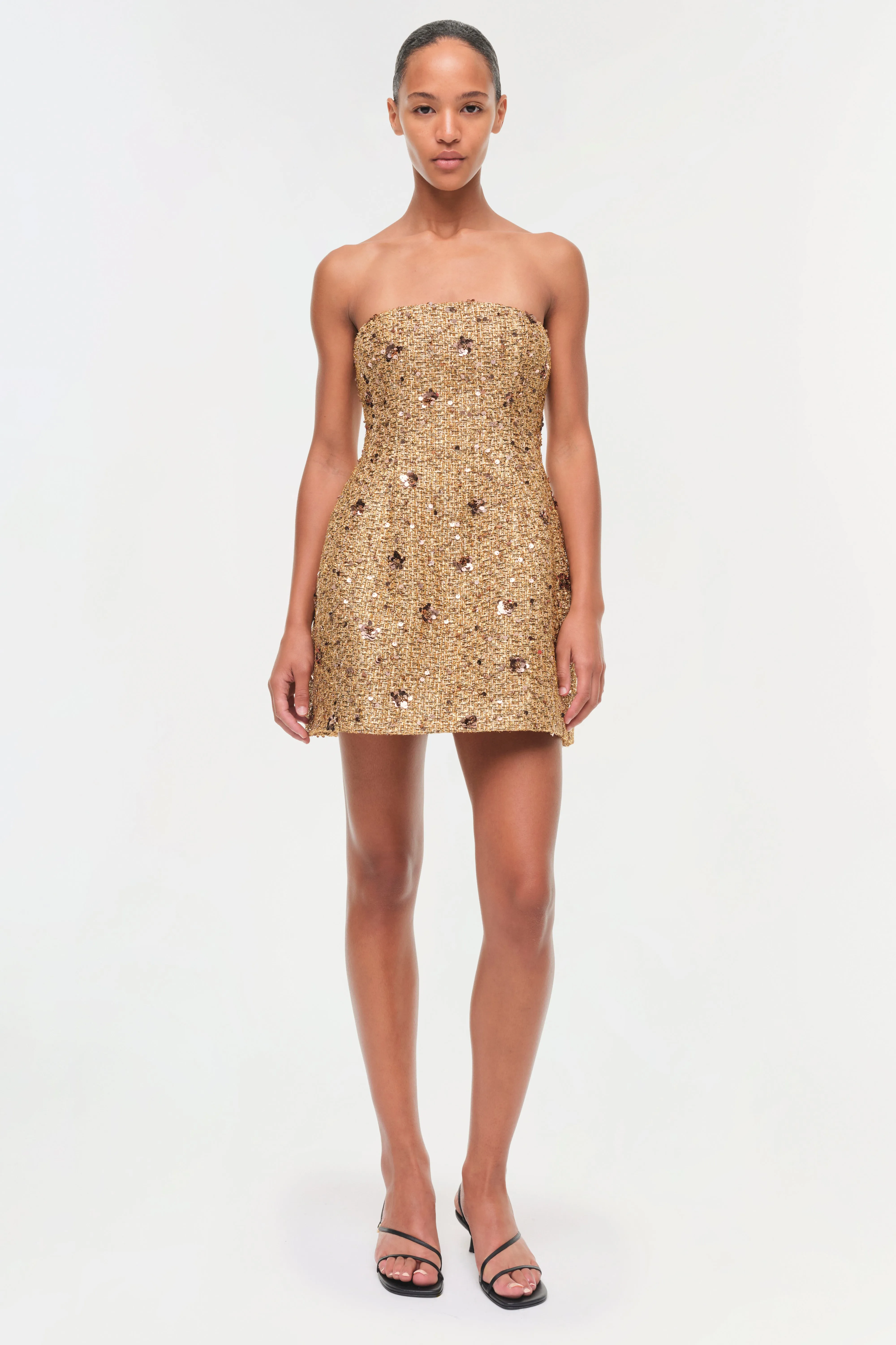 Kit Gilded Tweed Mini Dress sold by Jonathan Simkhai product image thumbnail 2